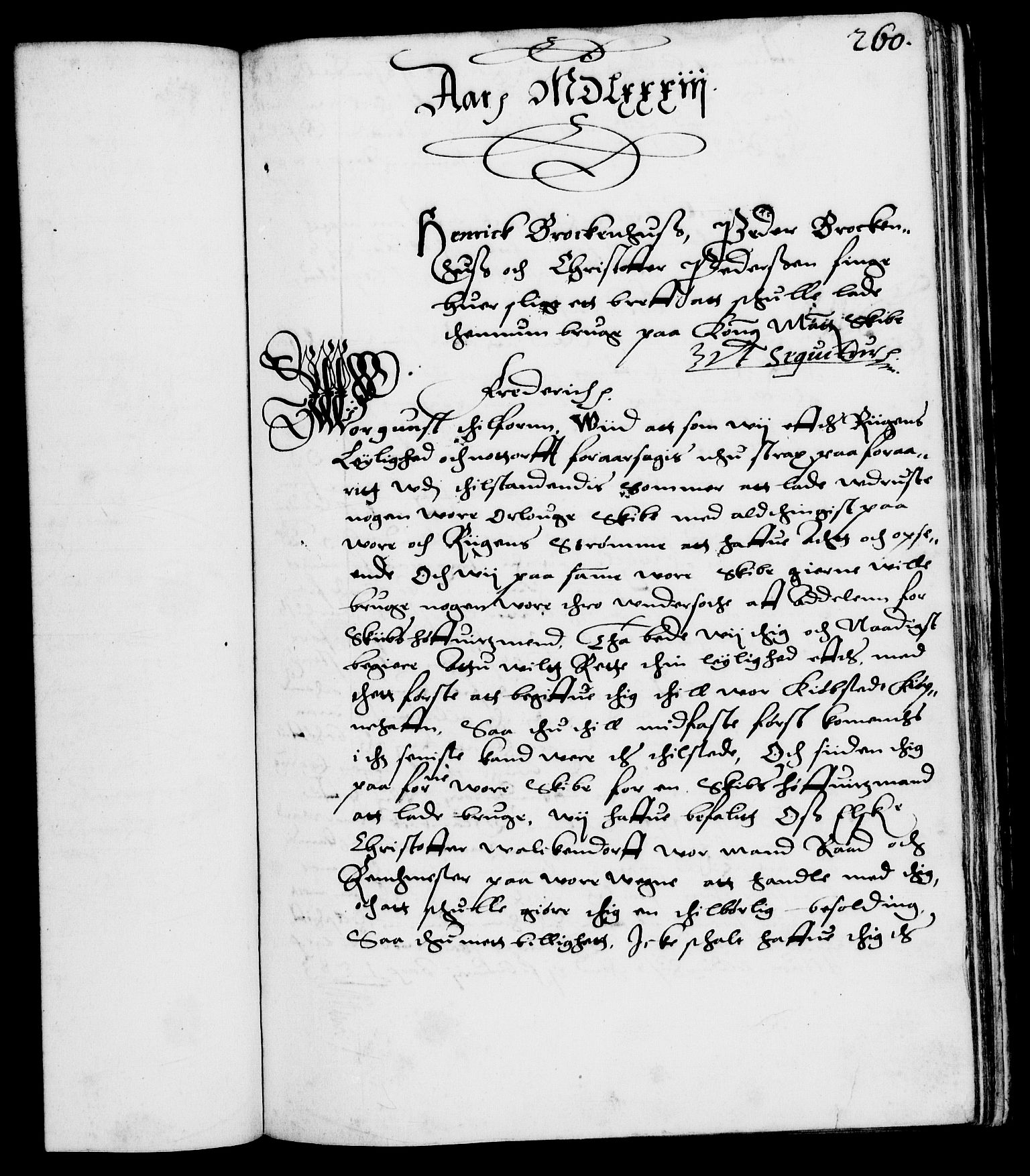 Danske Kanselli 1572-1799, AV/RA-EA-3023/F/Fc/Fca/Fcab/L0001: Norske tegnelser (mikrofilm), 1572-1588, p. 260a