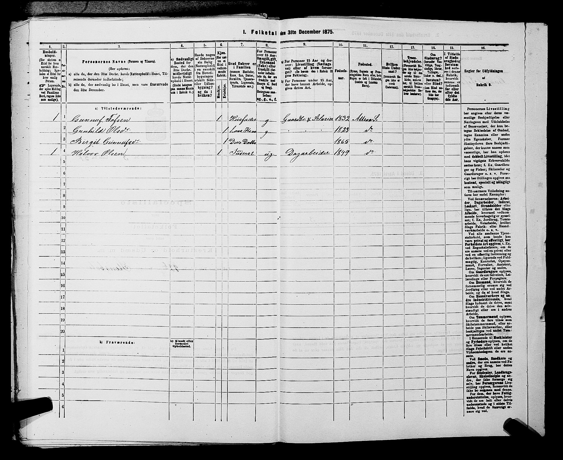 SAKO, 1875 census for 0826P Tinn, 1875, p. 455