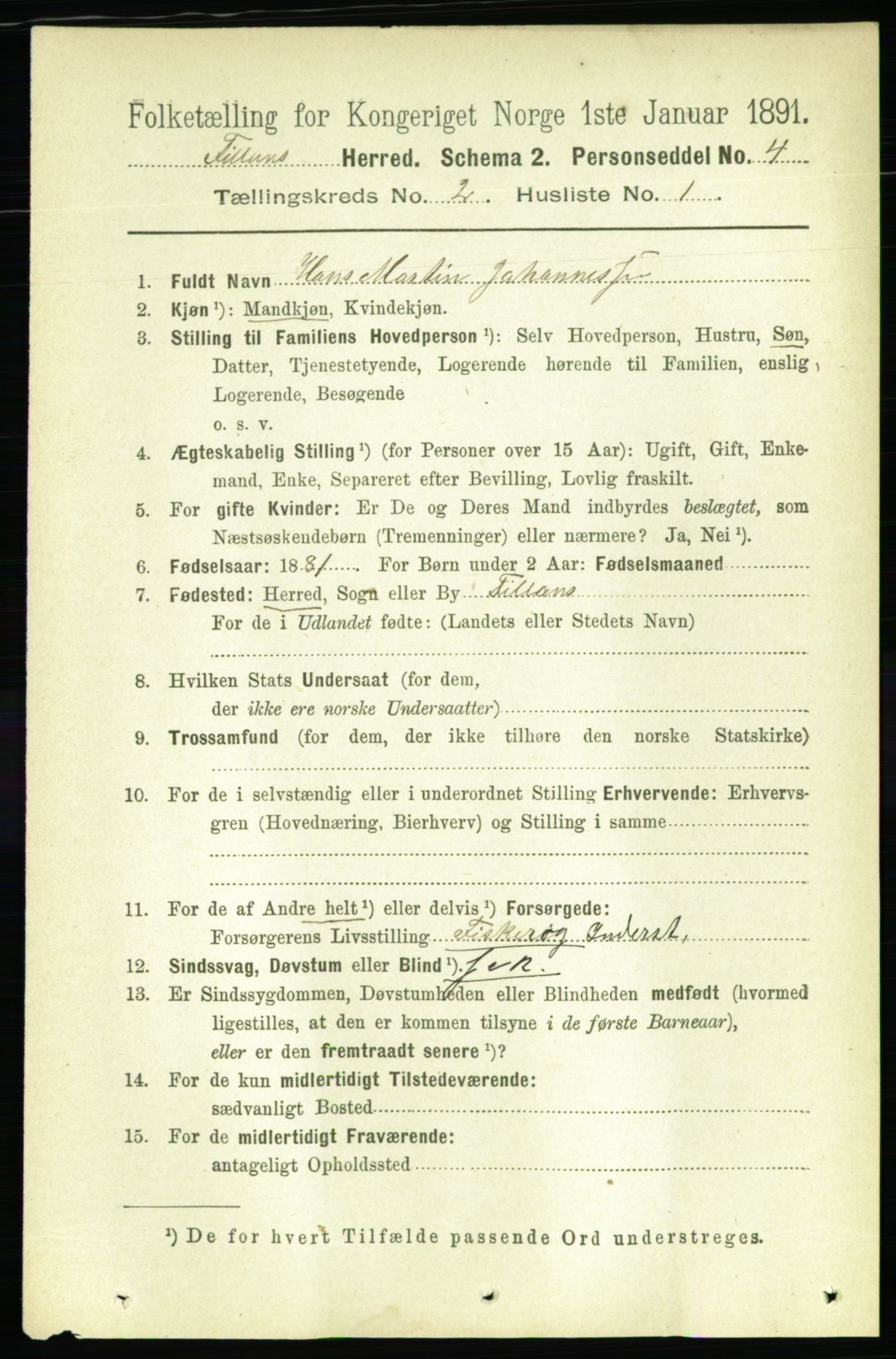 RA, 1891 census for 1616 Fillan, 1891, p. 228