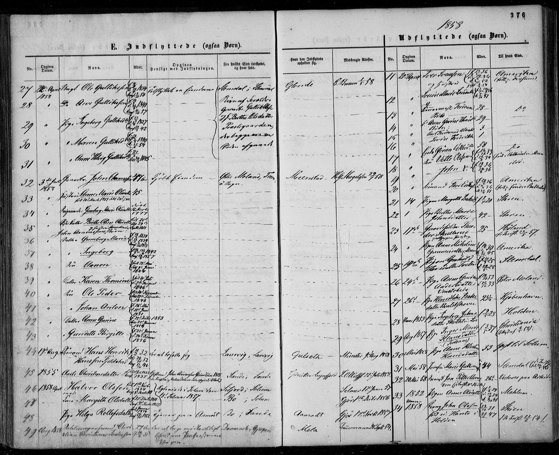 Gjerpen kirkebøker, SAKO/A-265/F/Fa/L0008b: Parish register (official) no. I 8B, 1857-1871, p. 376