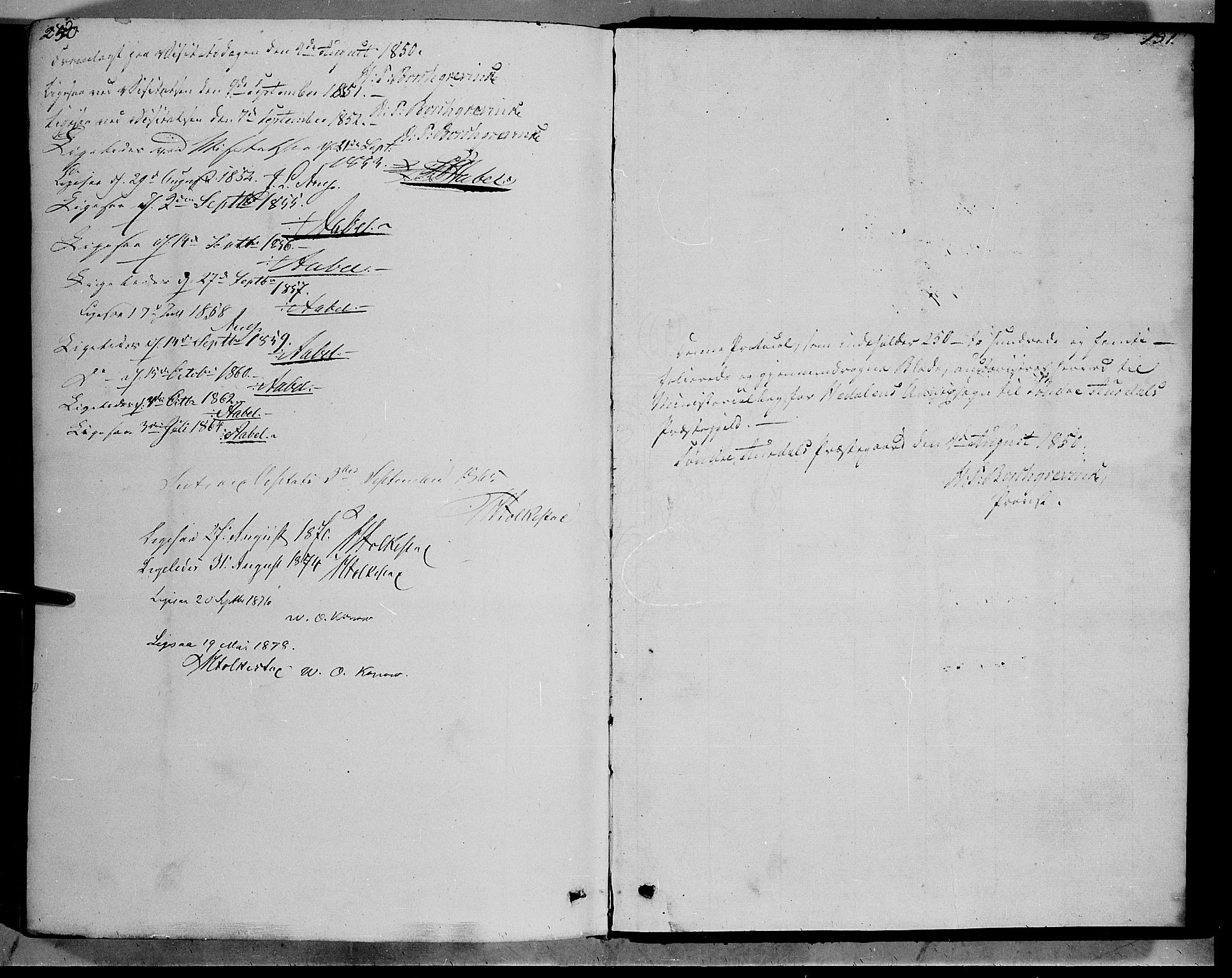 Sør-Aurdal prestekontor, SAH/PREST-128/H/Ha/Haa/L0007: Parish register (official) no. 7, 1849-1876, p. 250