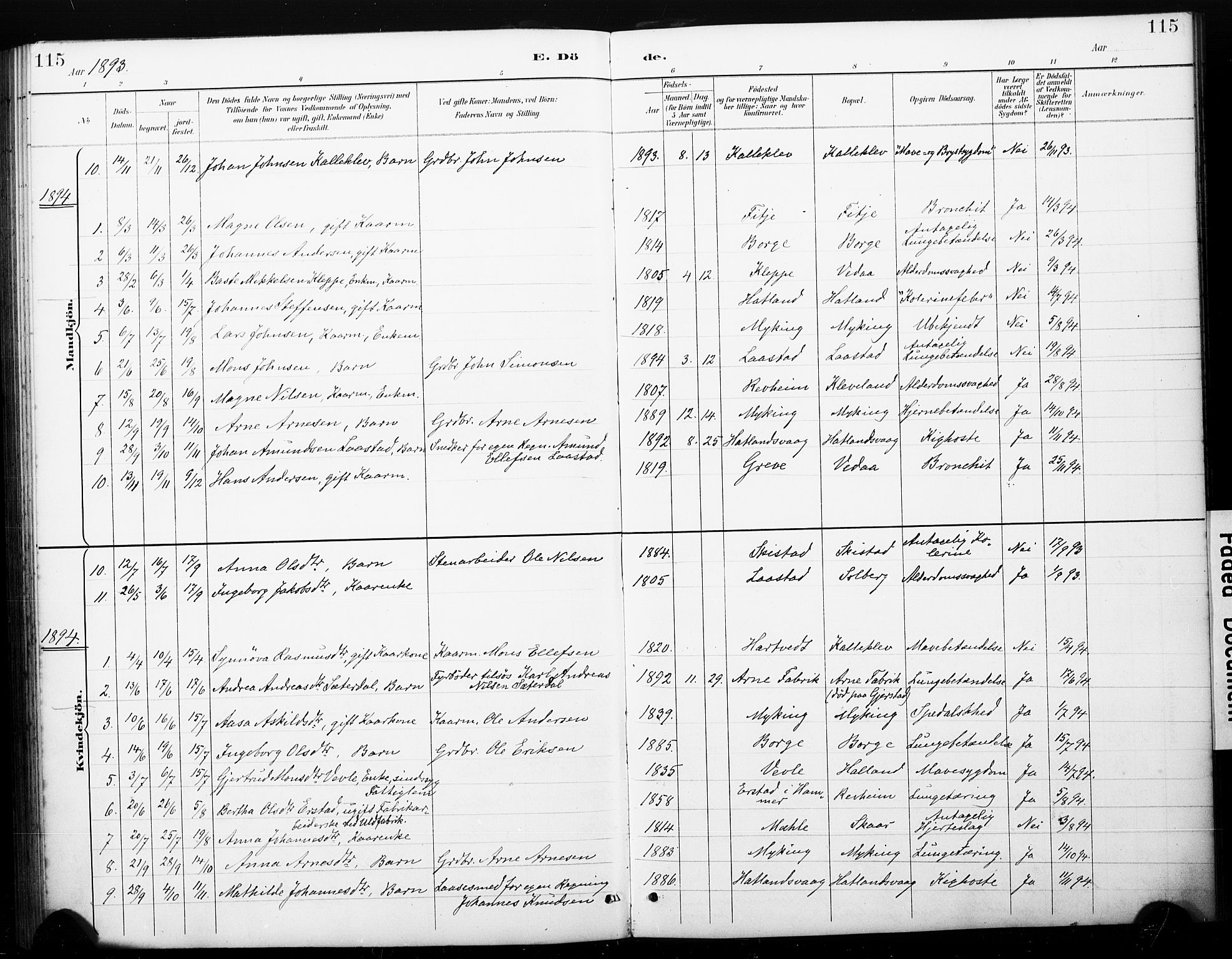 Haus sokneprestembete, AV/SAB-A-75601/H/Haa: Parish register (official) no. C 1, 1887-1899, p. 115