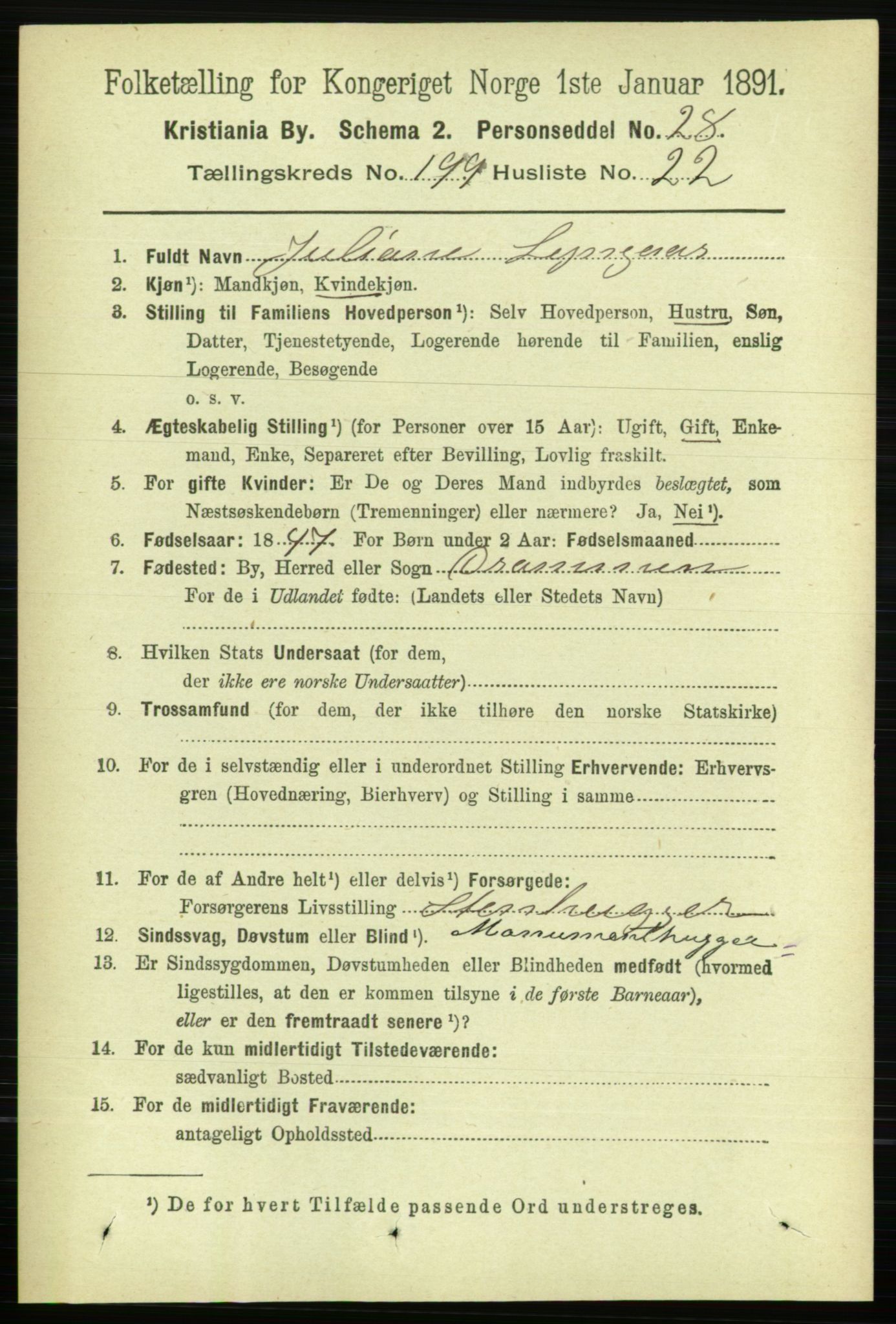 RA, 1891 census for 0301 Kristiania, 1891, p. 120040