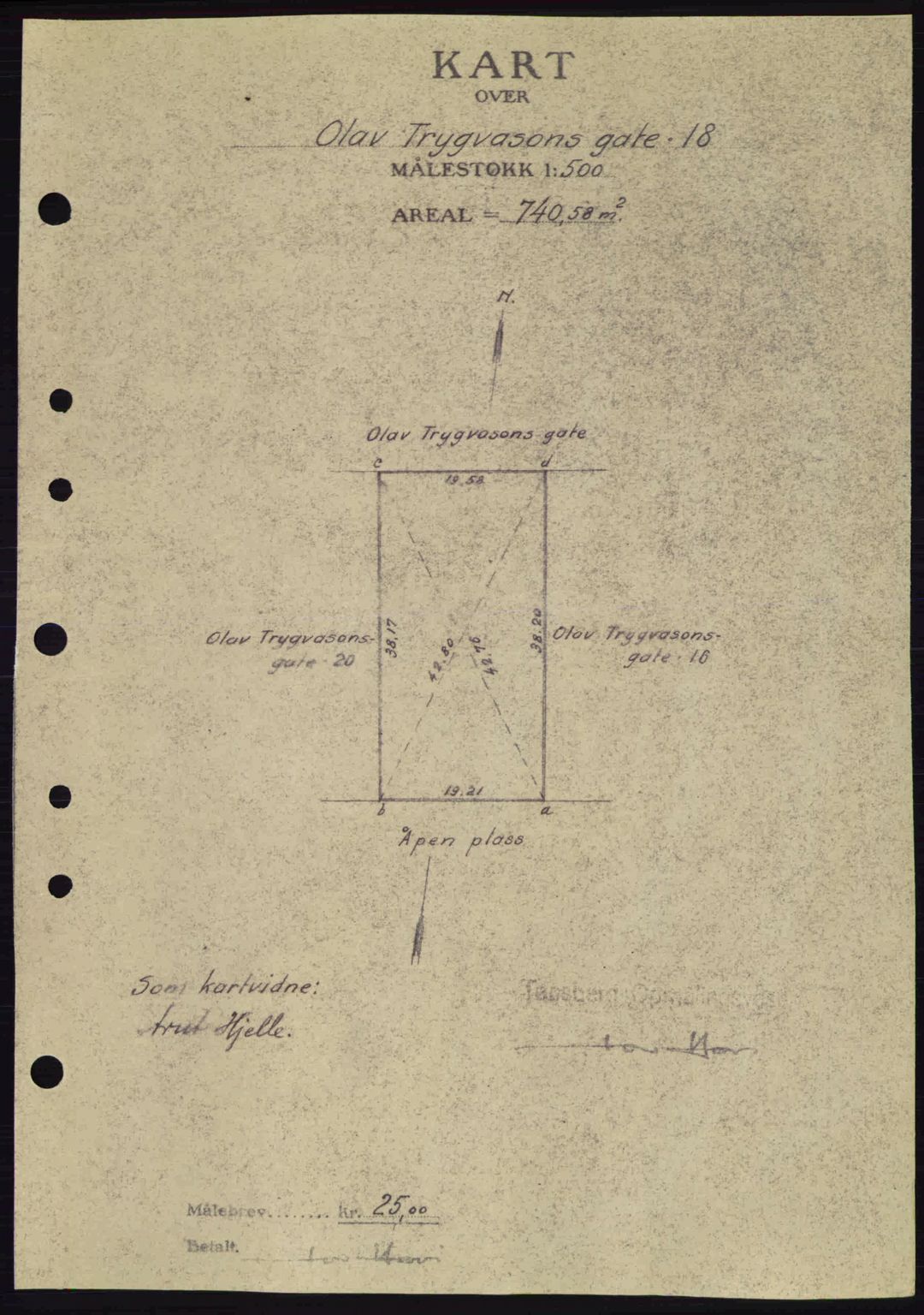 Tønsberg sorenskriveri, AV/SAKO-A-130/G/Ga/Gaa/L0013: Mortgage book no. A13, 1943-1943, Diary no: : 901/1943