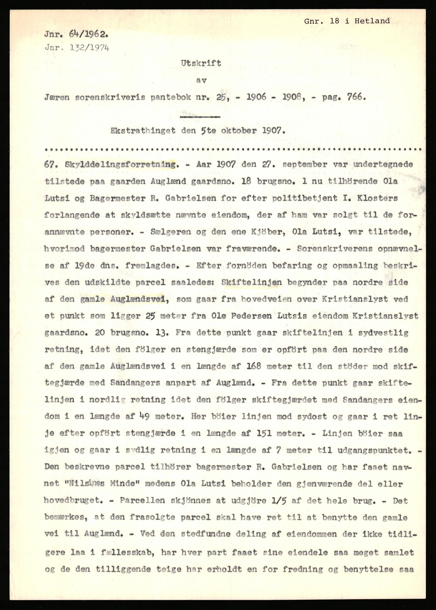 Statsarkivet i Stavanger, AV/SAST-A-101971/03/Y/Yj/L0003: Avskrifter sortert etter gårdsnavn: Askje - Auglend, 1750-1930, p. 524