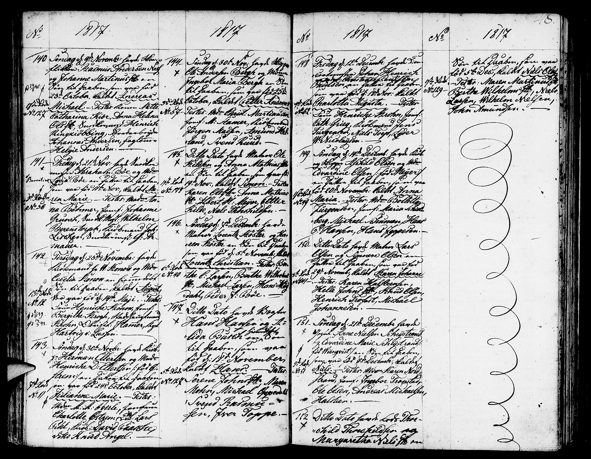 Nykirken Sokneprestembete, SAB/A-77101/H/Haa/L0006: Parish register (official) no. A 6, 1808-1820, p. 48
