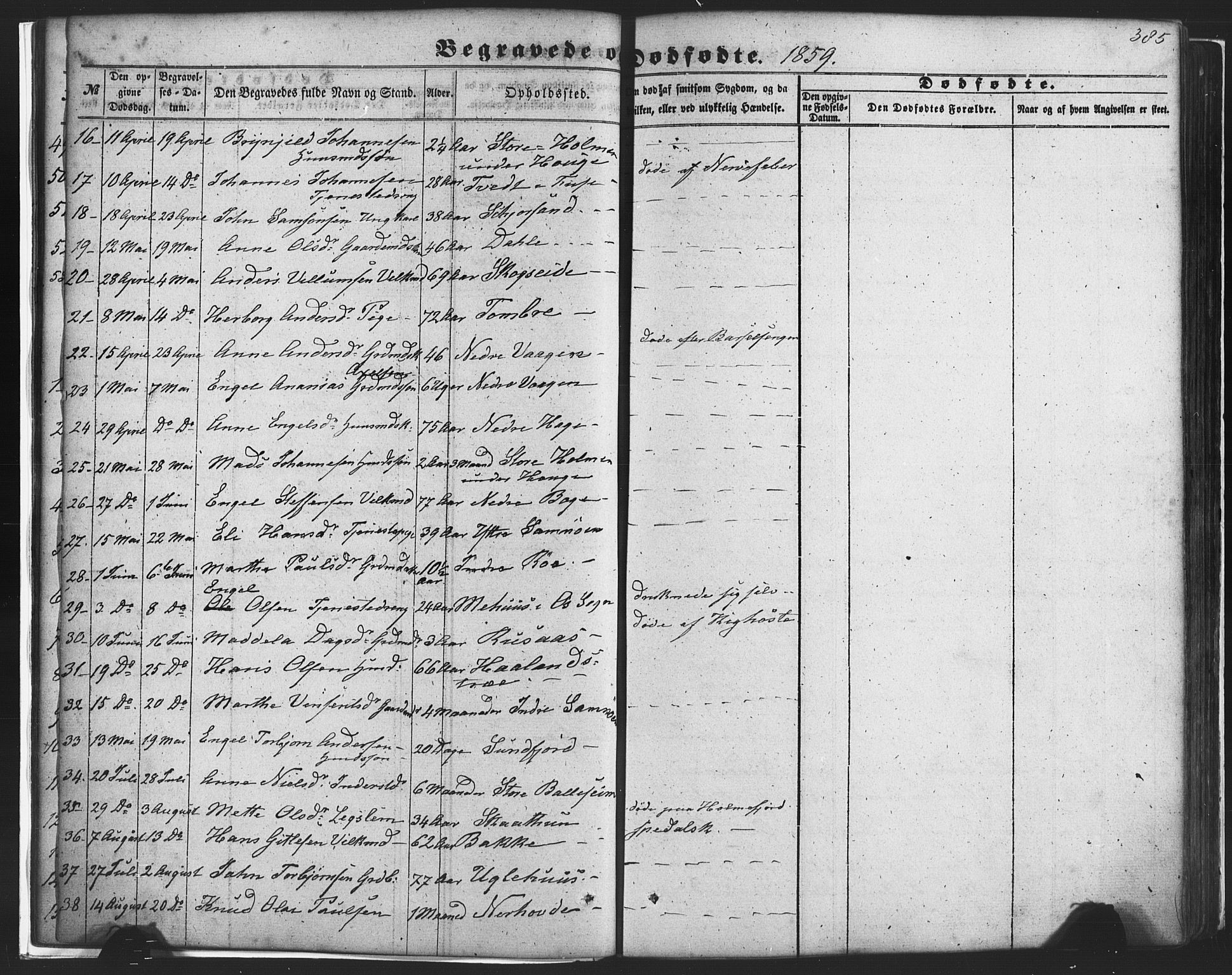 Fusa sokneprestembete, SAB/A-75401/H/Haa: Parish register (official) no. A 1II, 1855-1879, p. 385