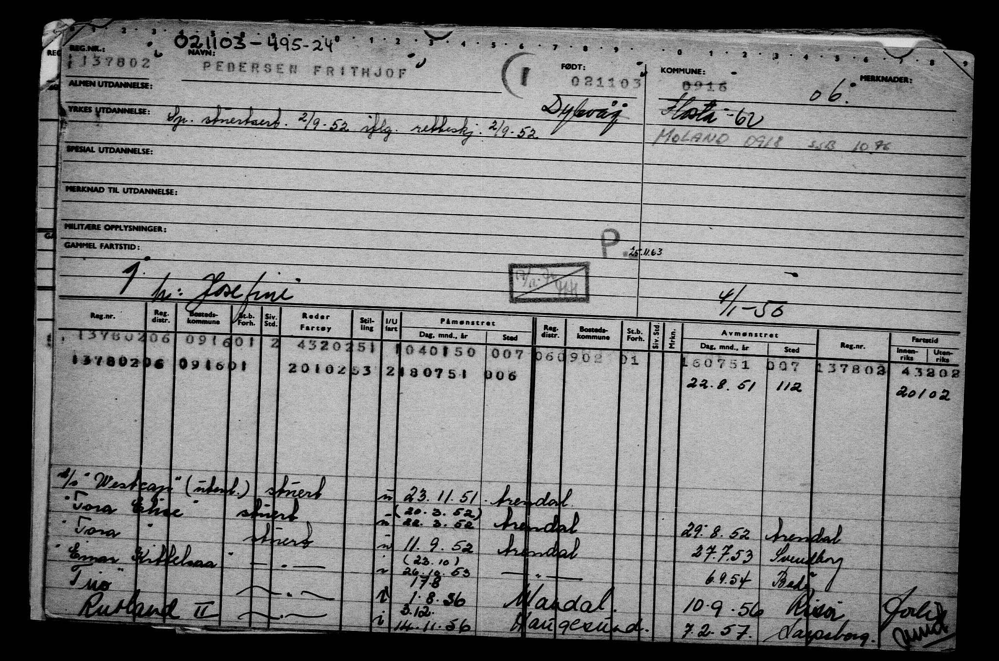 Direktoratet for sjømenn, AV/RA-S-3545/G/Gb/L0051: Hovedkort, 1903, p. 329