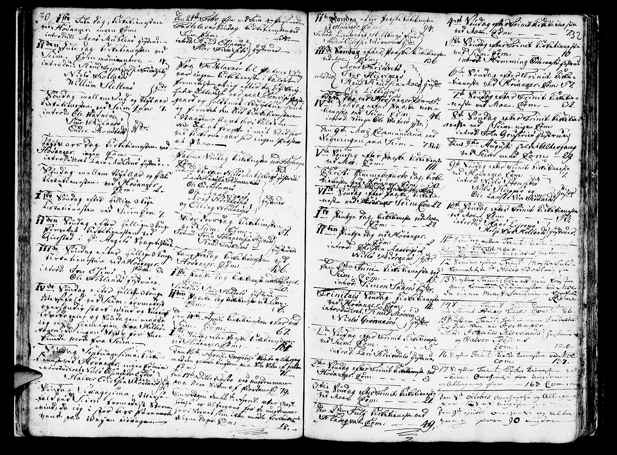 Hosanger sokneprestembete, AV/SAB-A-75801/H/Haa: Parish register (official) no. A 2 /1, 1766-1793, p. 32