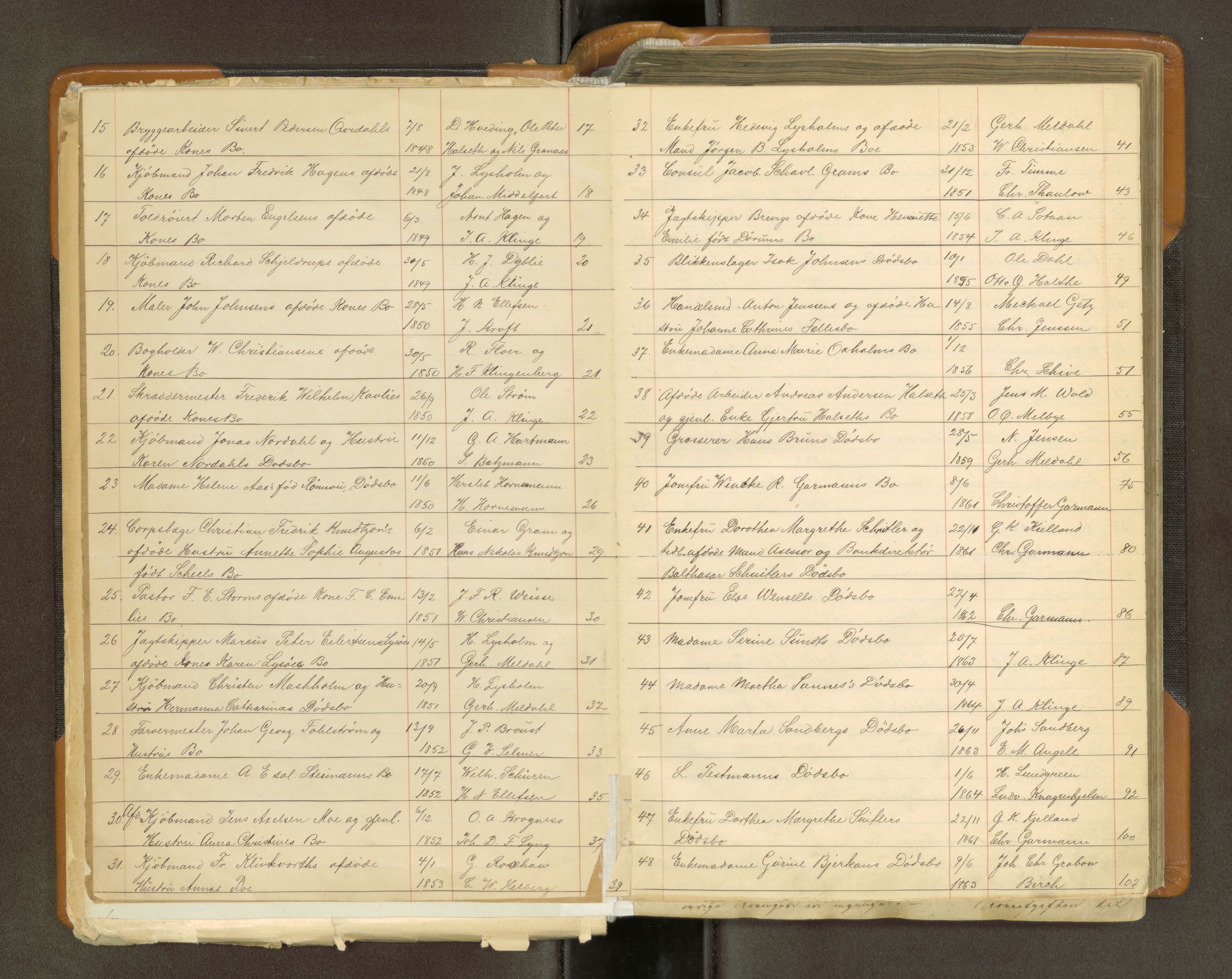 Trondheim byfogd, AV/SAT-A-0003/1/3/3Ad/L001: Skifteprotokoll - samfrendeskifter, 1844-1917