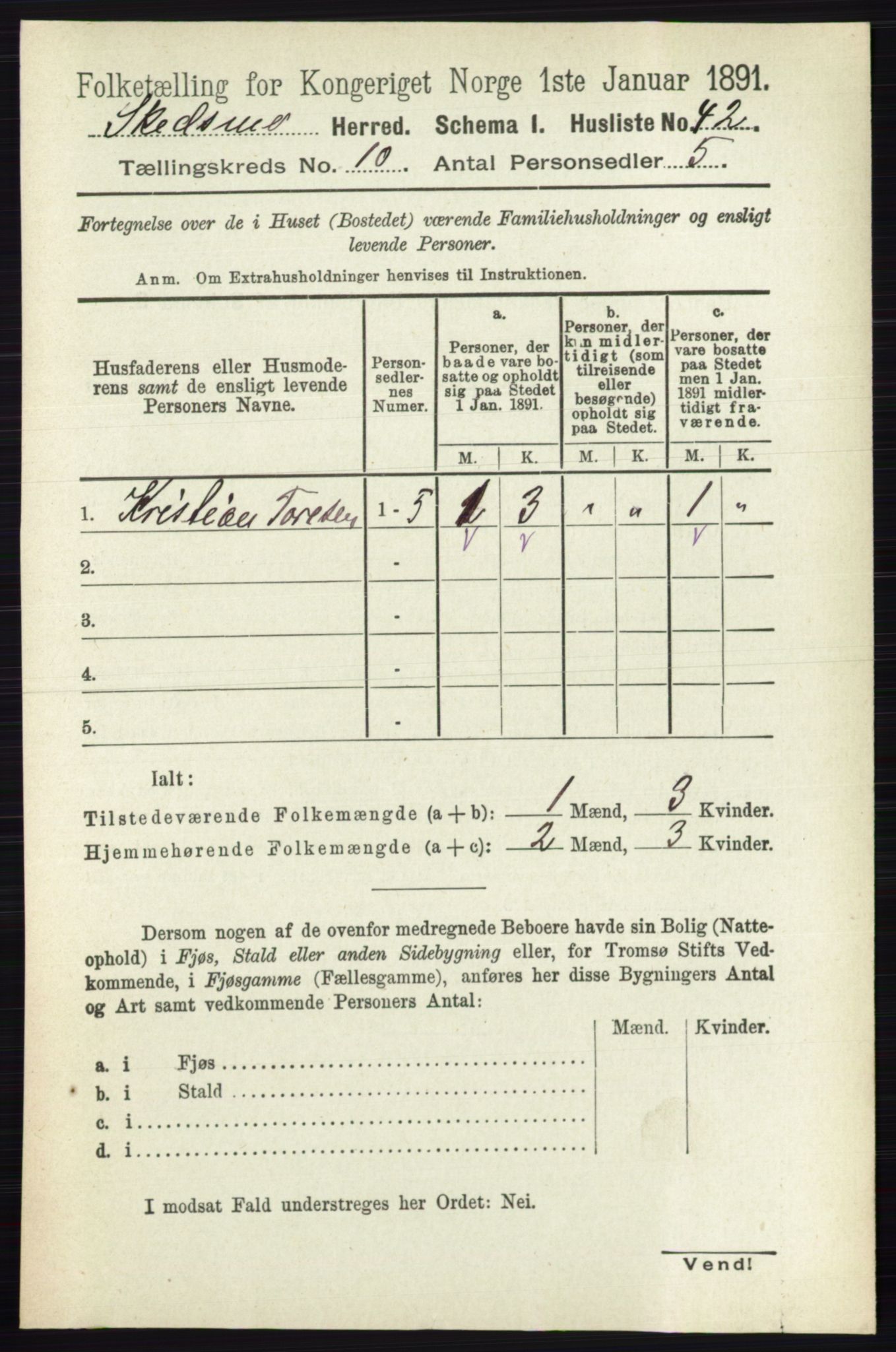 RA, 1891 census for 0231 Skedsmo, 1891, p. 5776