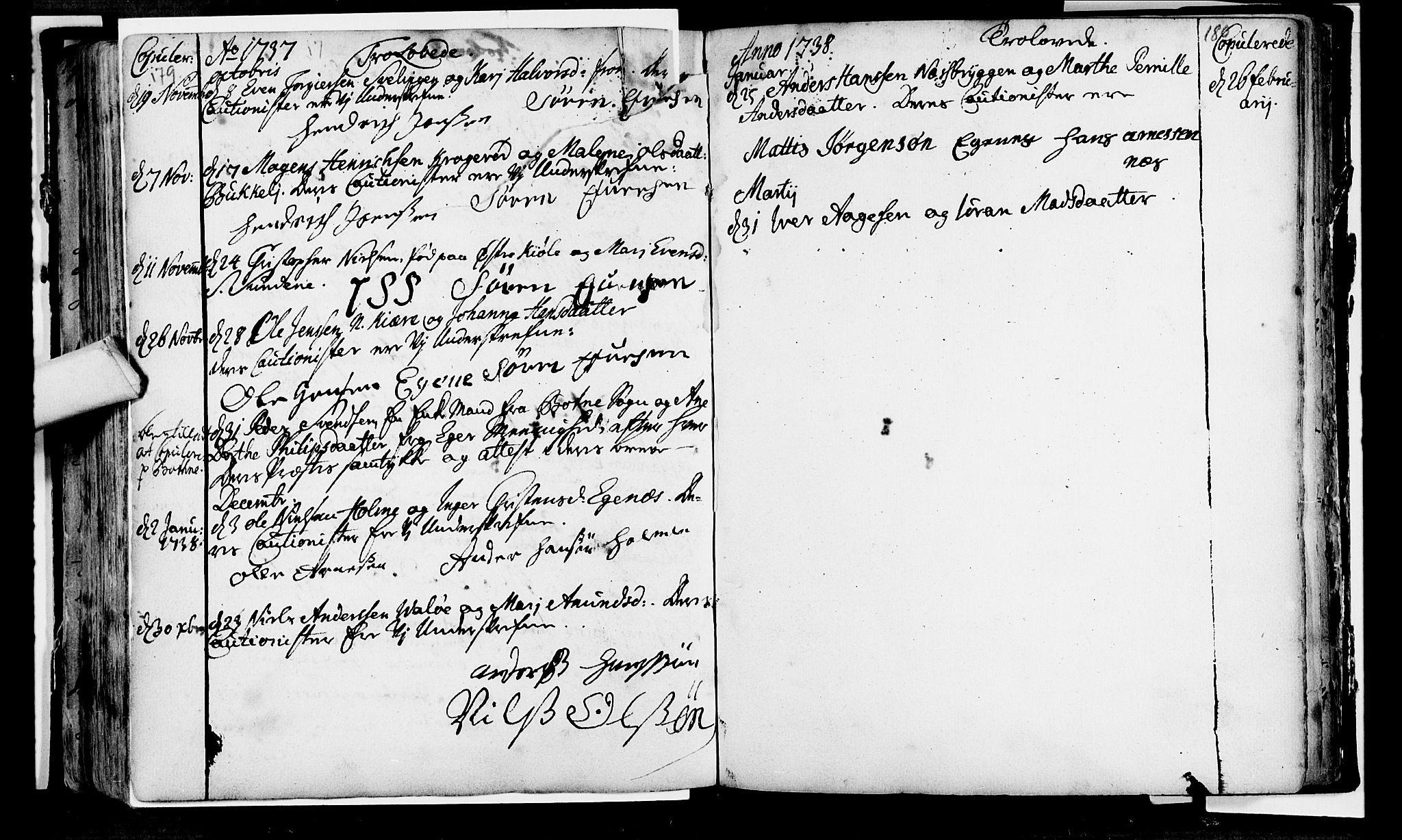 Nøtterøy kirkebøker, SAKO/A-354/F/Fa/L0001: Parish register (official) no. I 1, 1686-1738, p. 179-180