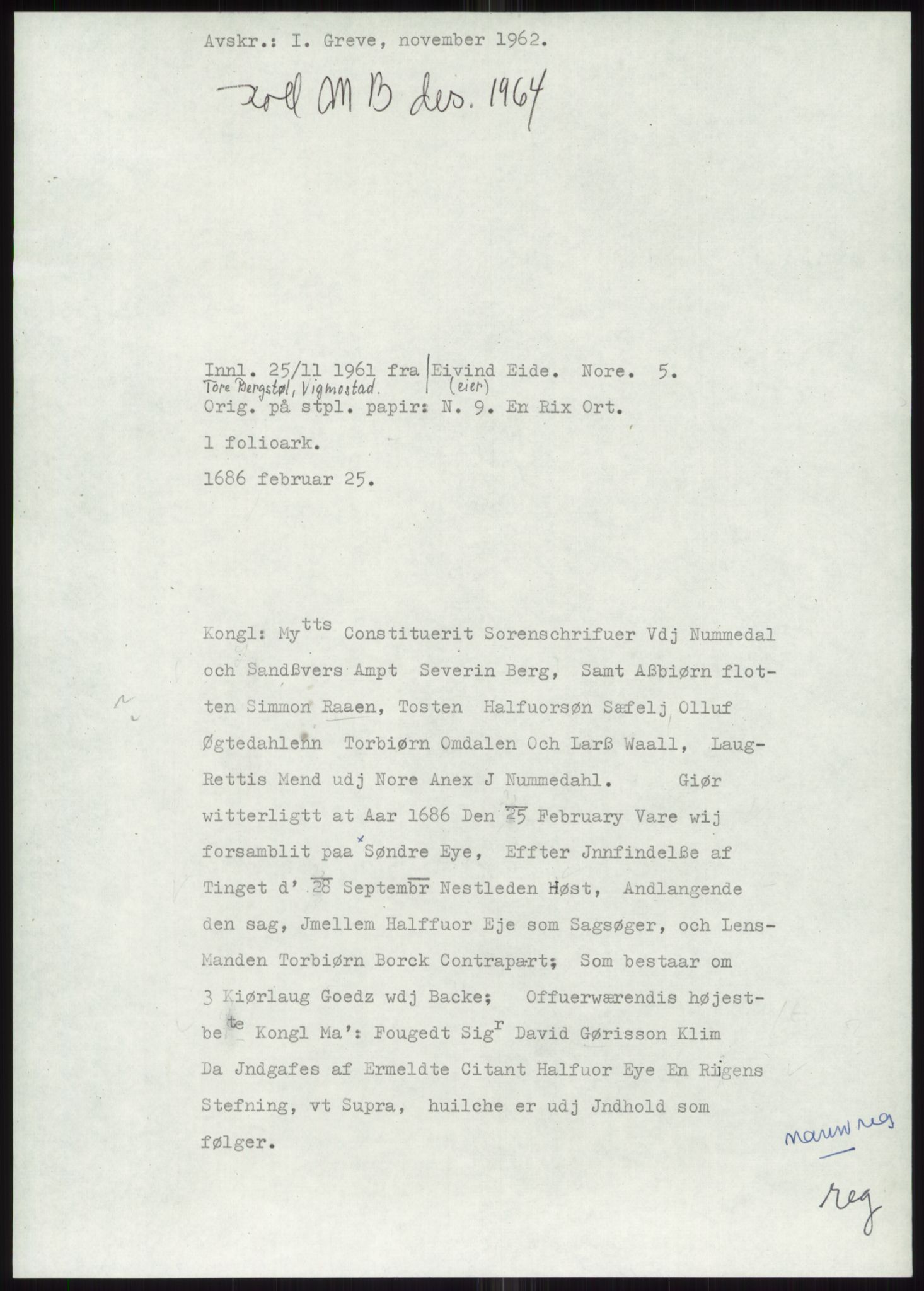 Samlinger til kildeutgivelse, Diplomavskriftsamlingen, AV/RA-EA-4053/H/Ha, p. 1680