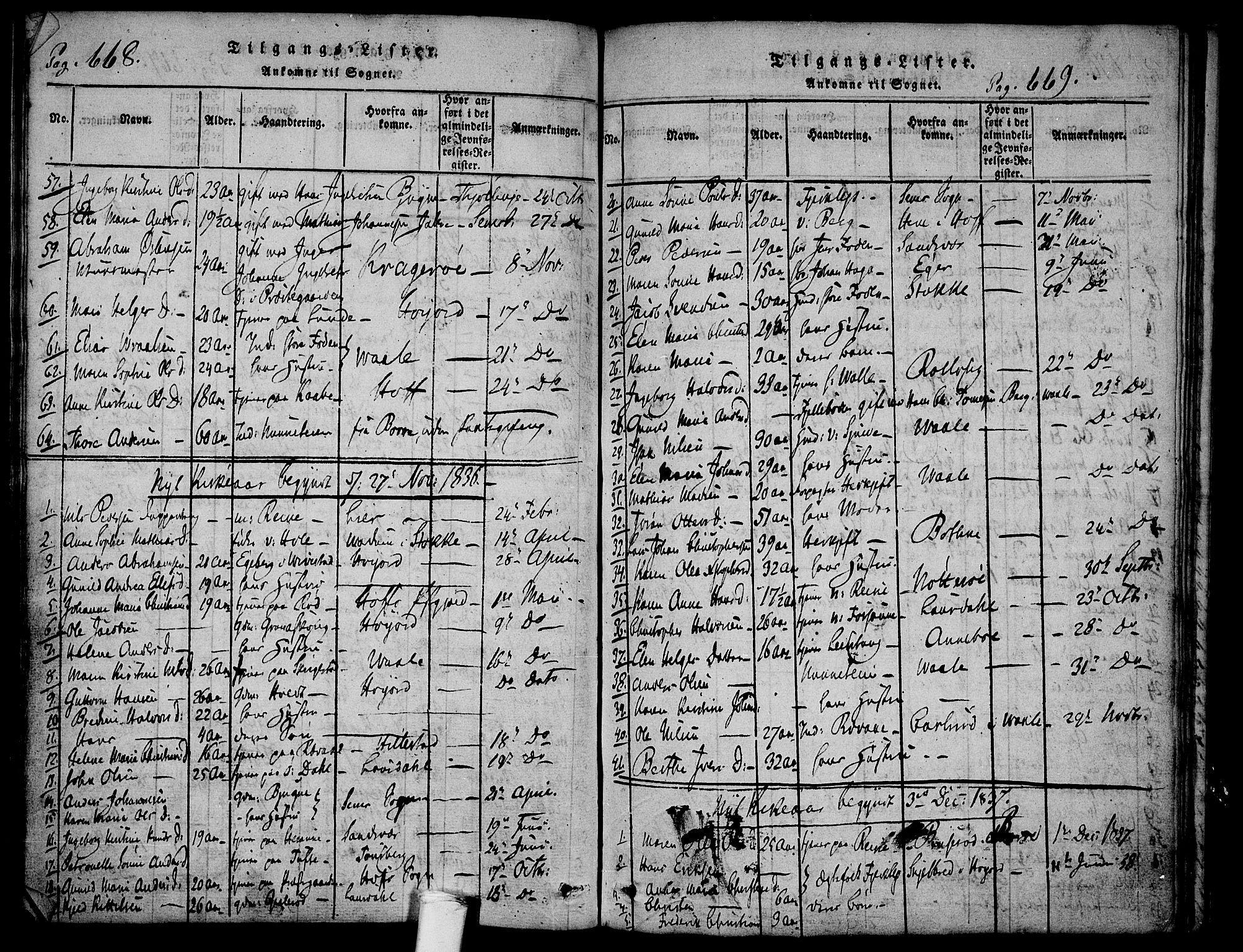 Ramnes kirkebøker, SAKO/A-314/F/Fa/L0004: Parish register (official) no. I 4, 1813-1840, p. 668-669