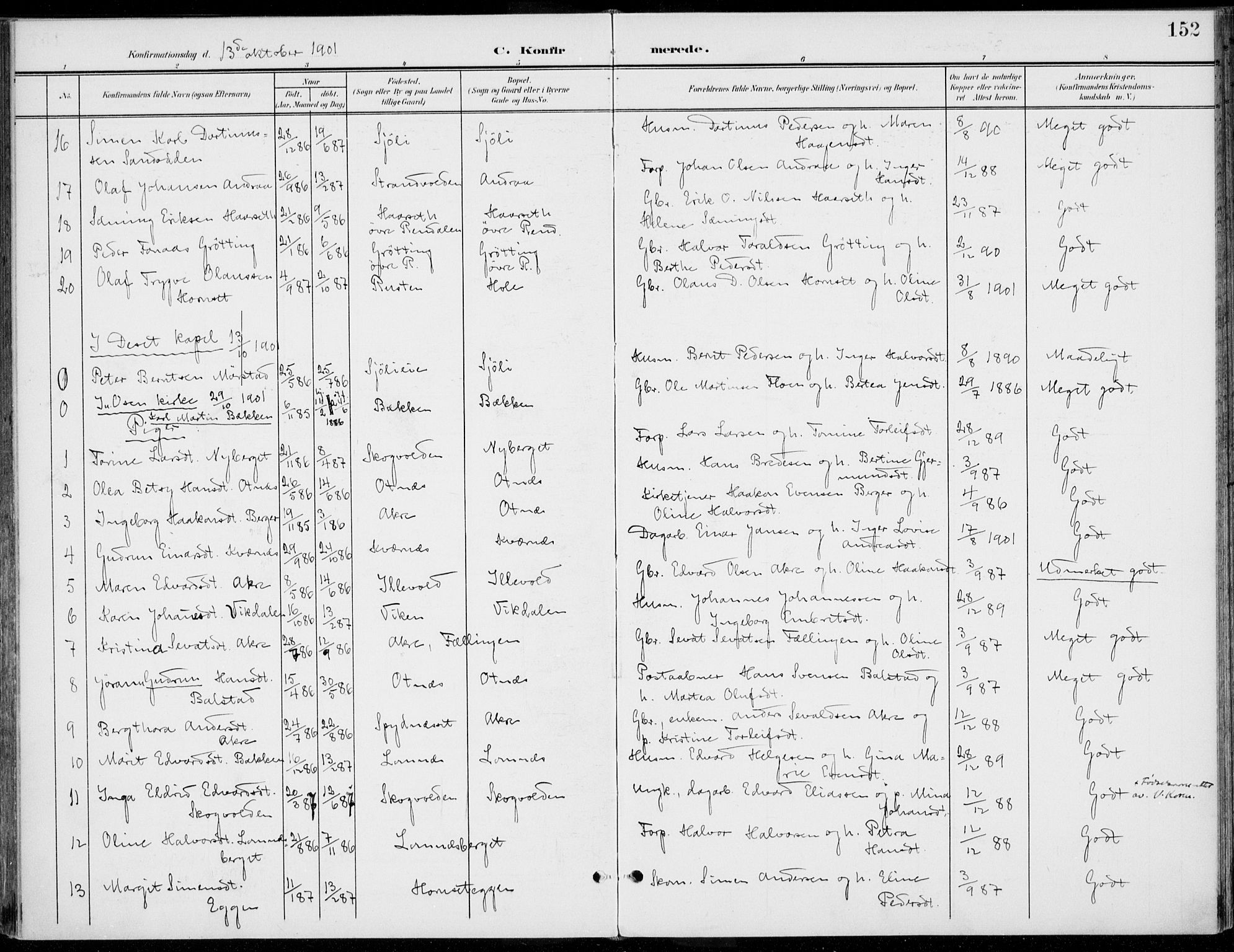 Rendalen prestekontor, AV/SAH-PREST-054/H/Ha/Haa/L0011: Parish register (official) no. 11, 1901-1925, p. 152