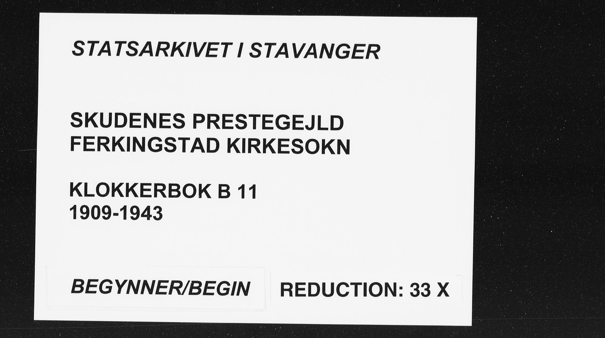 Skudenes sokneprestkontor, AV/SAST-A -101849/H/Ha/Hab/L0011: Parish register (copy) no. B 11, 1909-1943