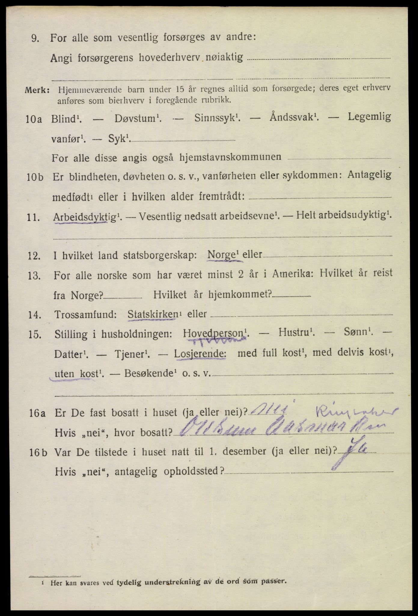 SAH, 1920 census for Ringsaker, 1920, p. 23423