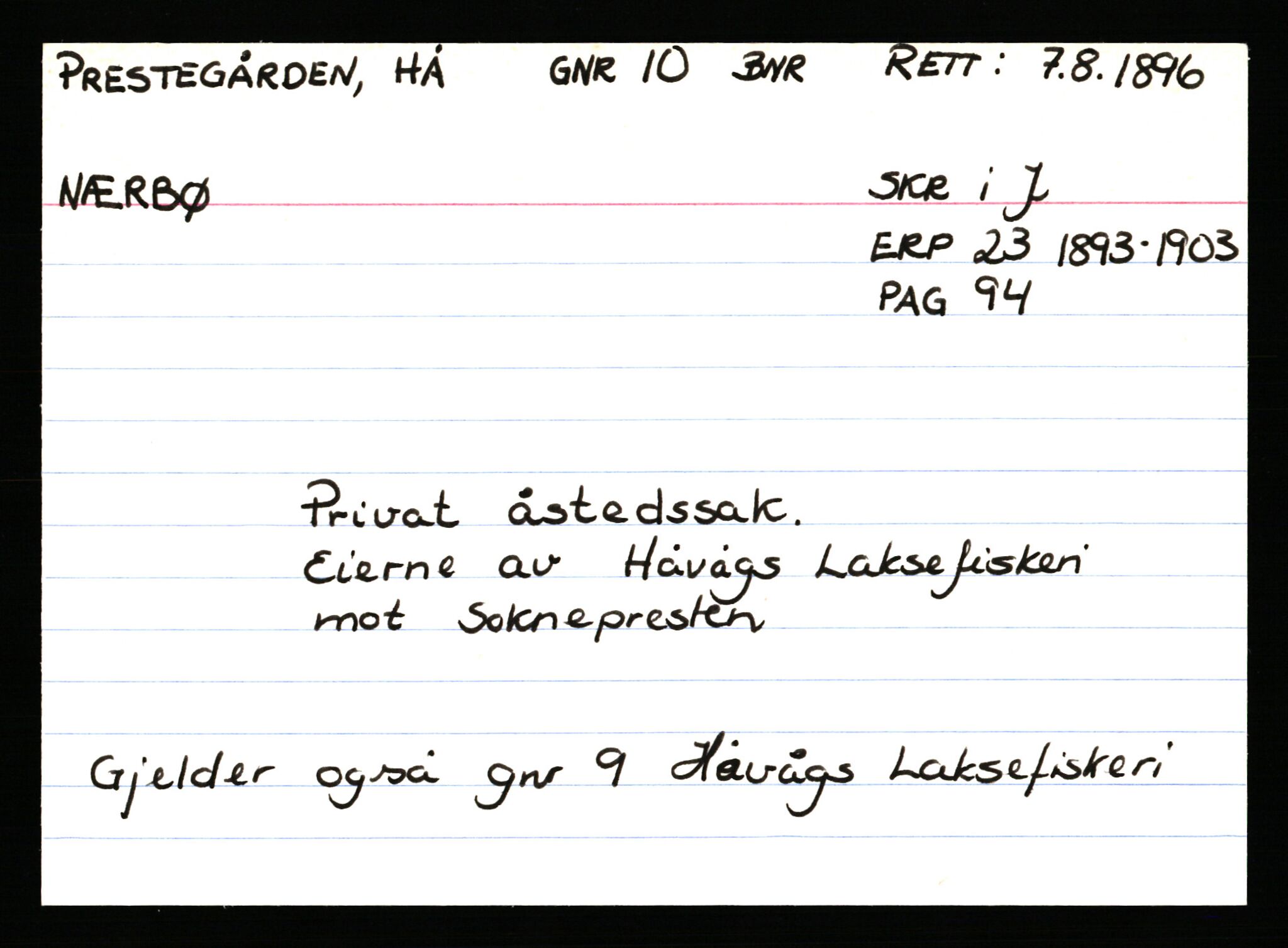 Statsarkivet i Stavanger, AV/SAST-A-101971/03/Y/Ym/L0045: Åstedskort sortert etter gårdsnavn: Prestegården - Rapstad, 1600-1950, p. 59