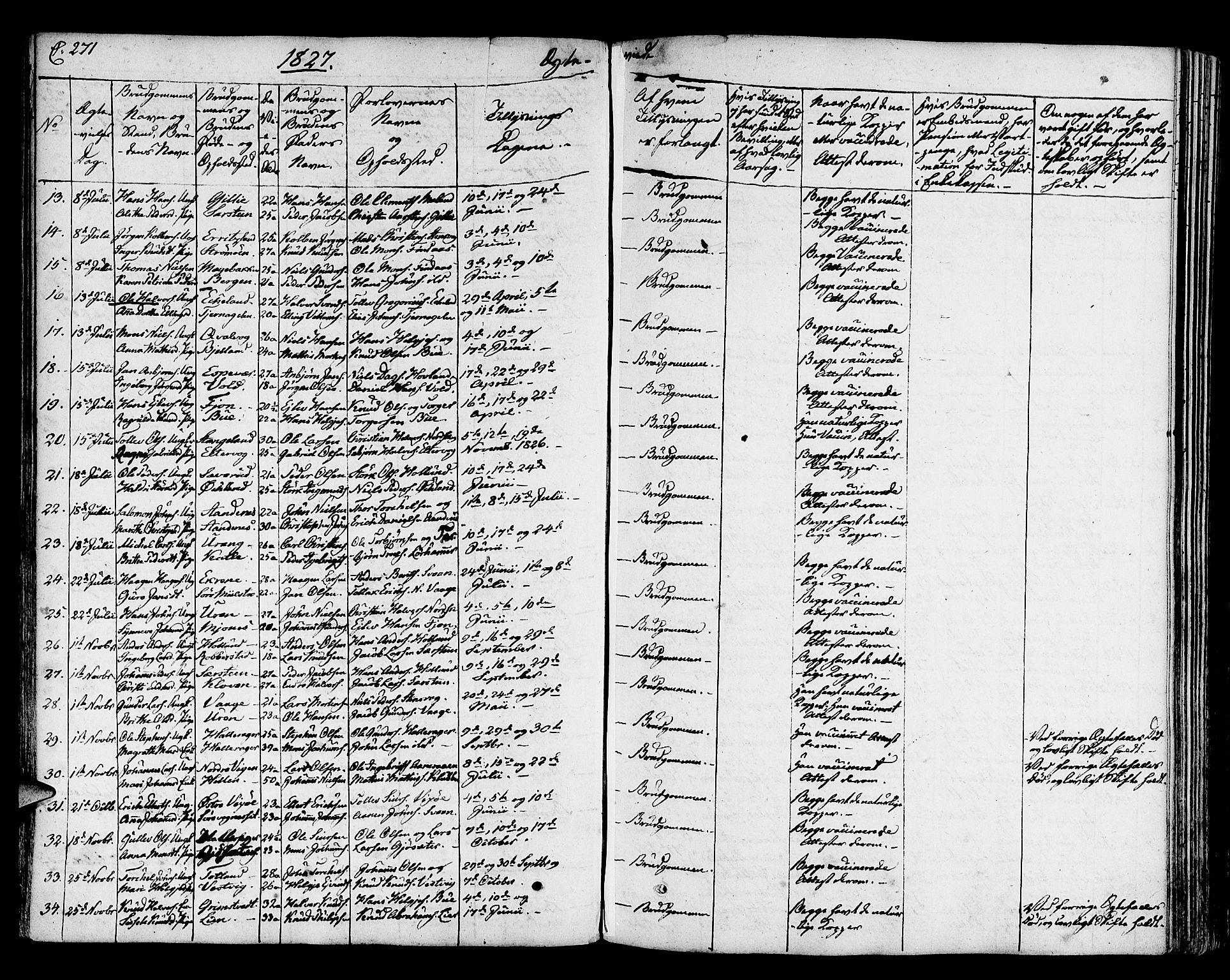 Finnås sokneprestembete, SAB/A-99925/H/Ha/Haa/Haaa/L0005: Parish register (official) no. A 5, 1823-1835, p. 271