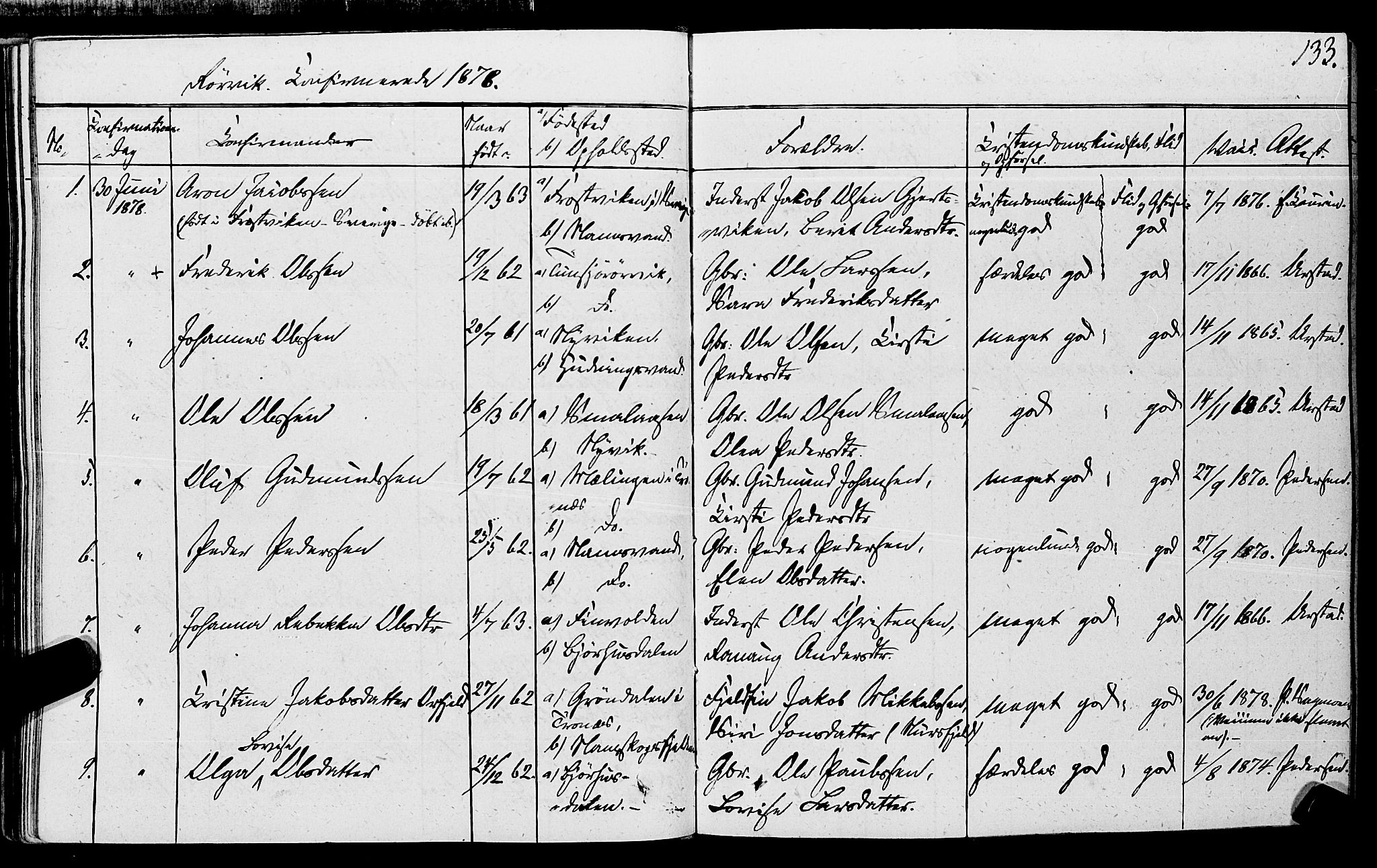 Ministerialprotokoller, klokkerbøker og fødselsregistre - Nord-Trøndelag, SAT/A-1458/762/L0538: Parish register (official) no. 762A02 /1, 1833-1879, p. 133