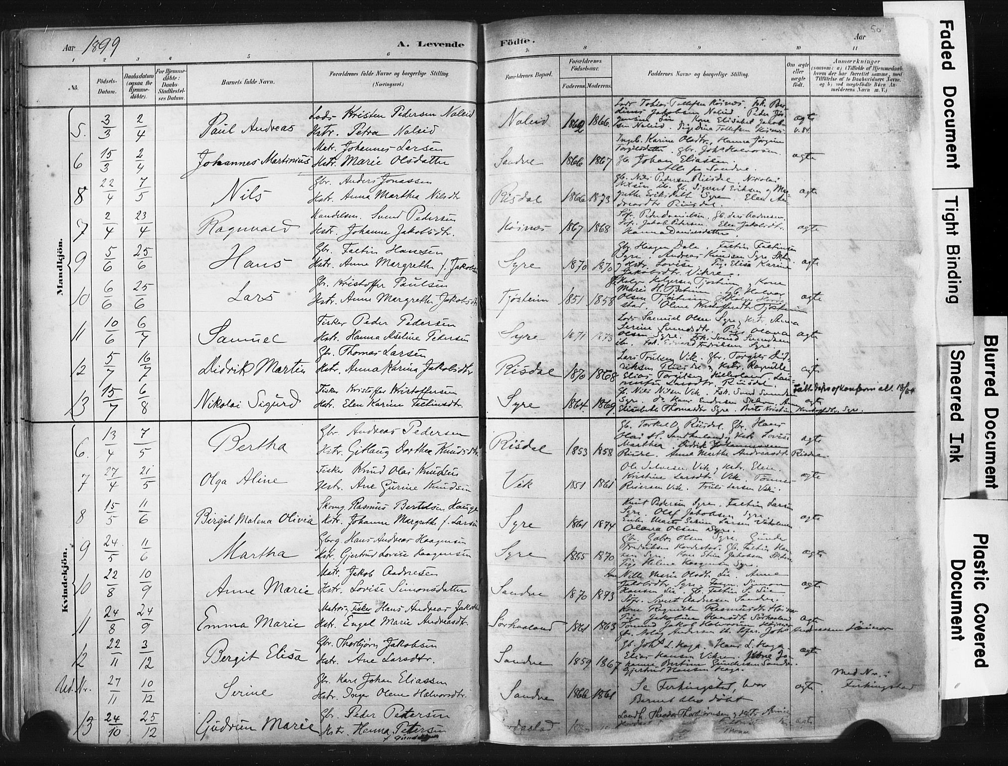 Skudenes sokneprestkontor, AV/SAST-A -101849/H/Ha/Haa/L0009: Parish register (official) no. A 6, 1882-1912, p. 50