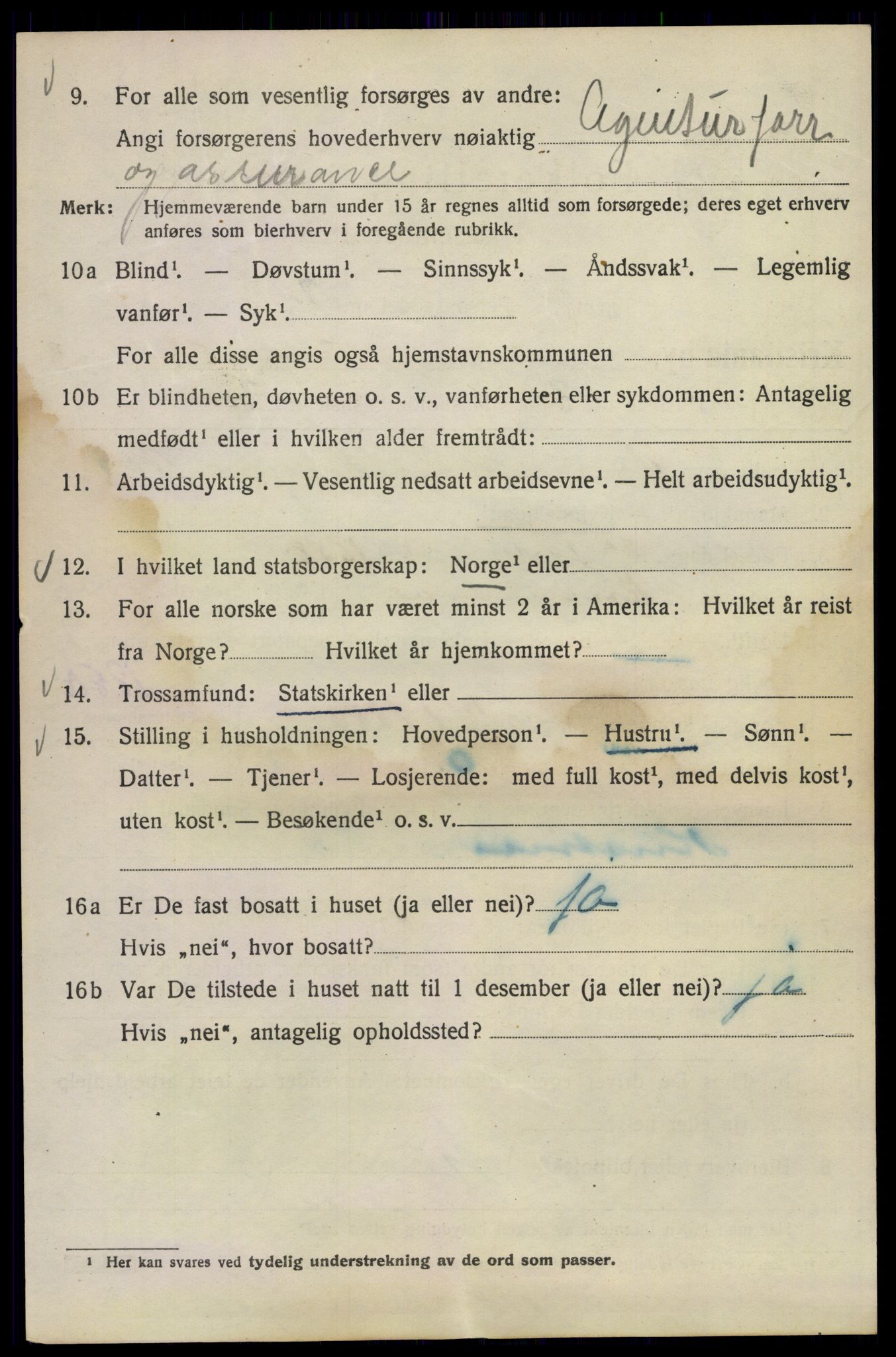 SAO, 1920 census for Kristiania, 1920, p. 619338