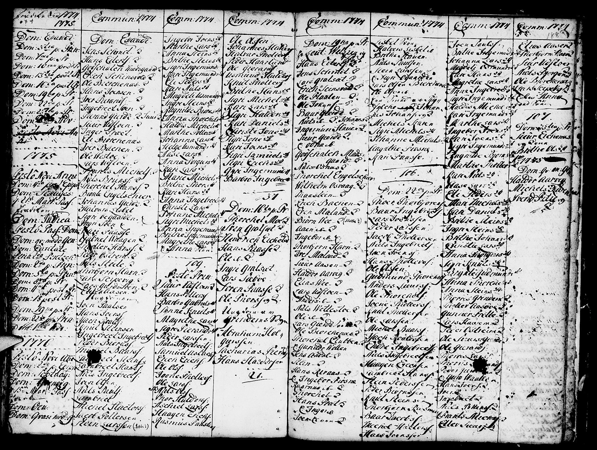 Etne sokneprestembete, SAB/A-75001/H/Haa: Parish register (official) no. A 3 /3, 1755-1782, p. 188