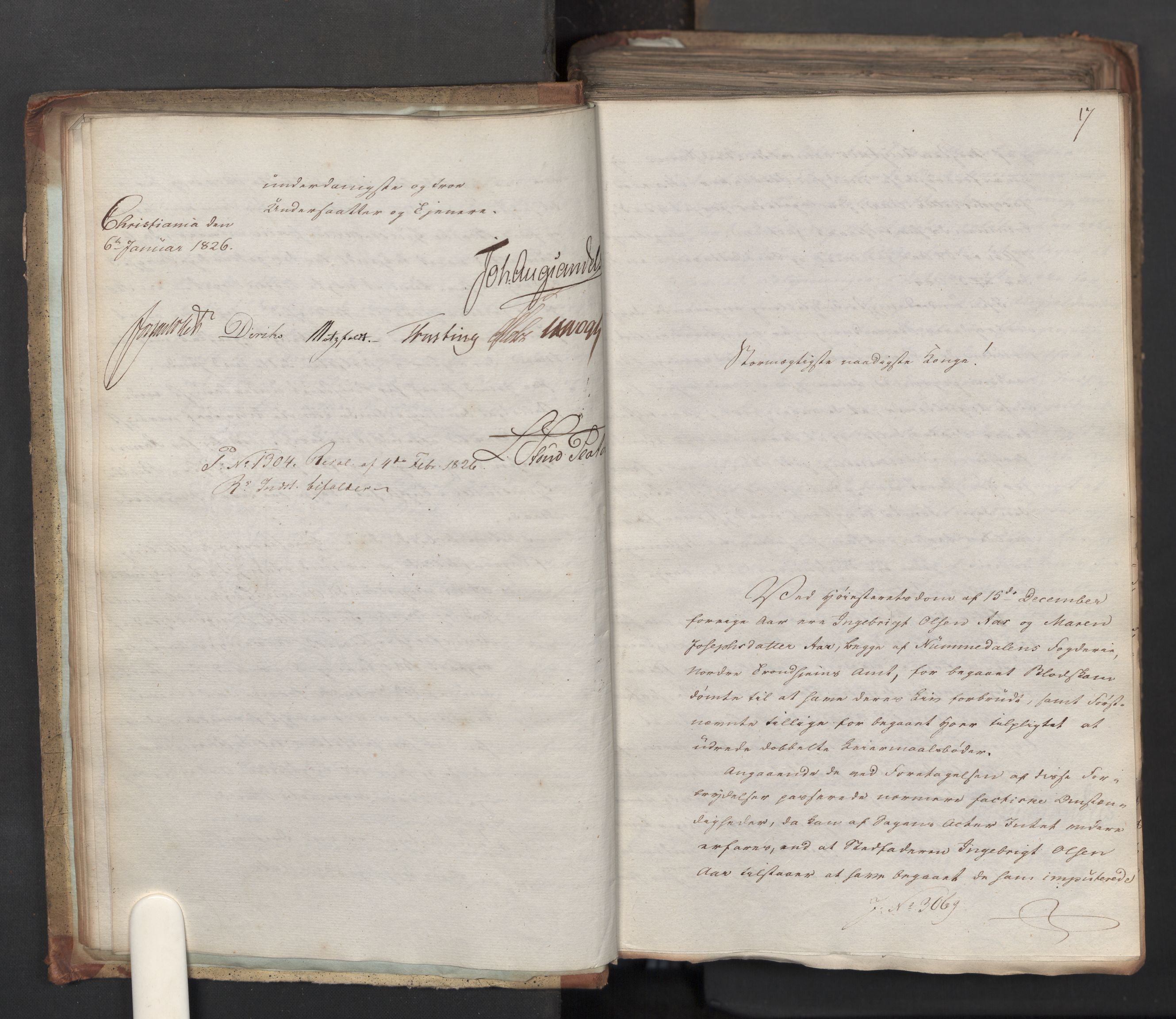 Statsrådsavdelingen i Stockholm, AV/RA-S-1003/D/Da/L0045: Regjeringsinnstillinger nr. 3067-3307, 1826, p. 14