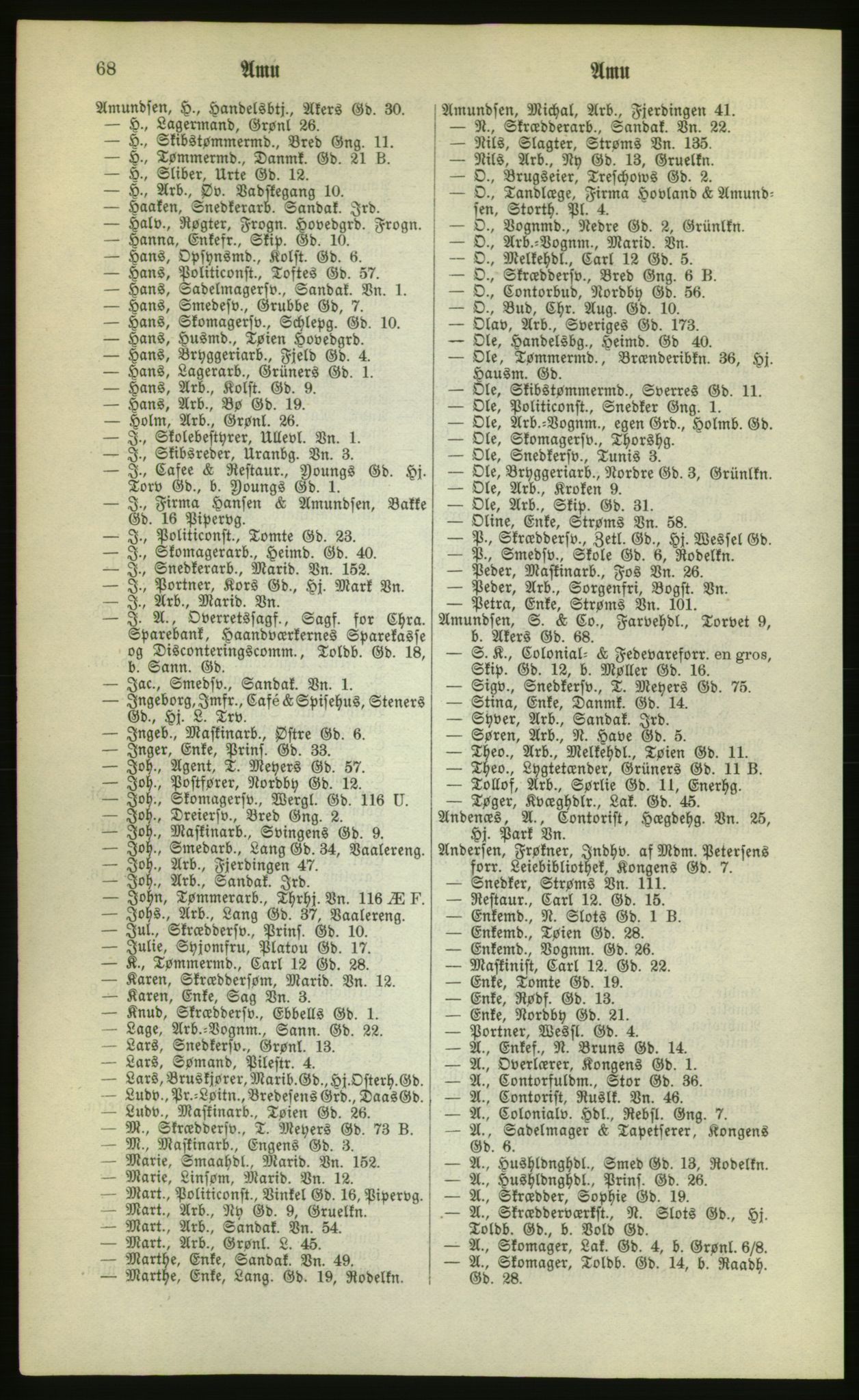 Kristiania/Oslo adressebok, PUBL/-, 1880, p. 68