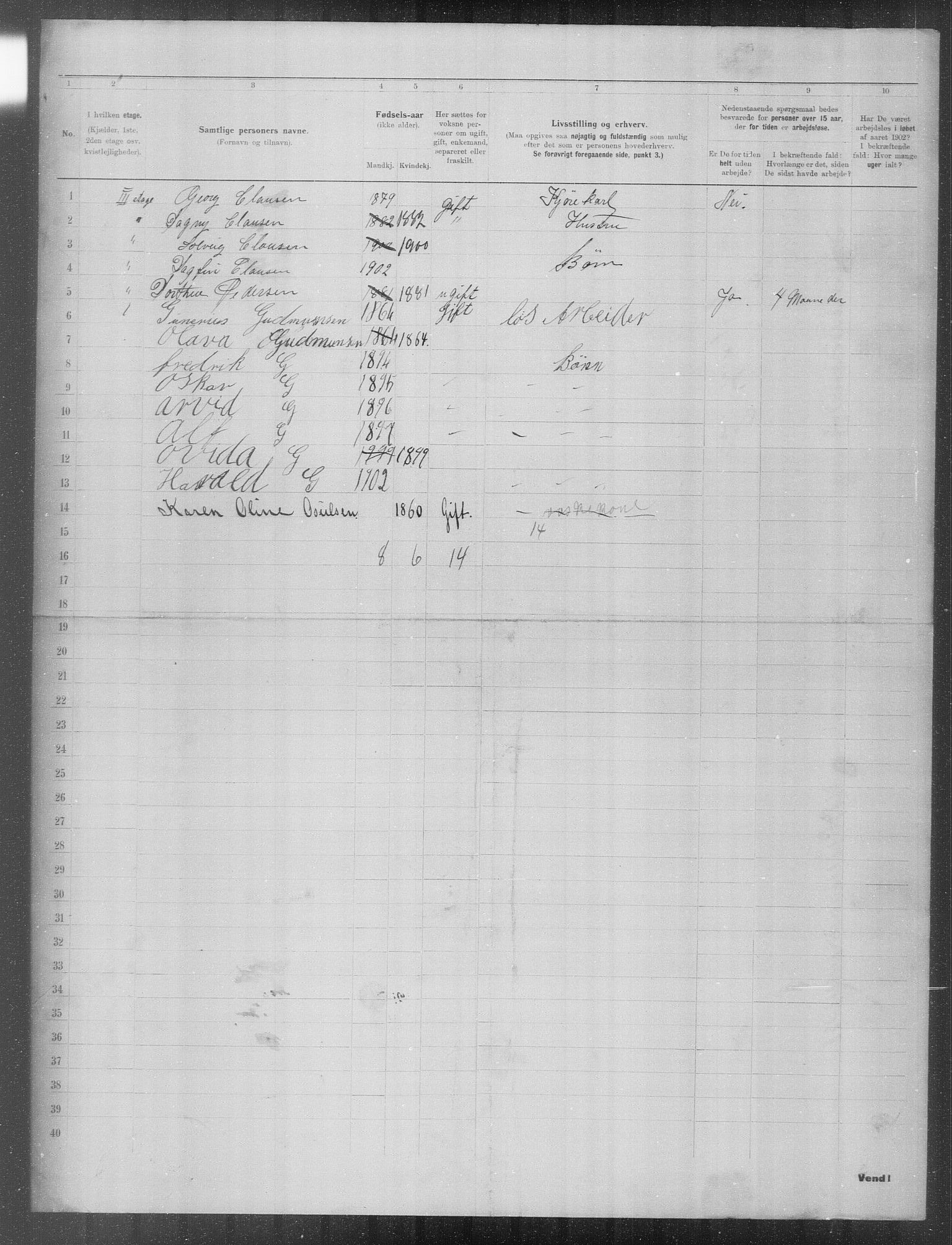 OBA, Municipal Census 1902 for Kristiania, 1902, p. 23960