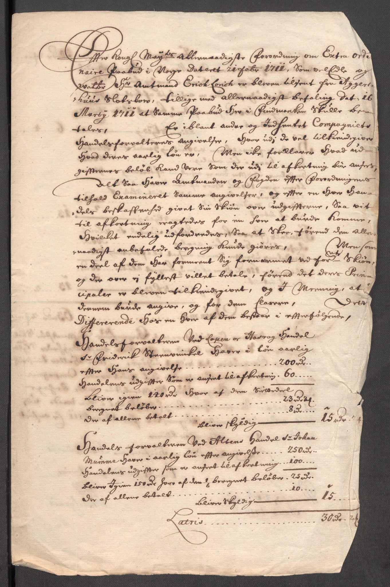 Rentekammeret inntil 1814, Reviderte regnskaper, Fogderegnskap, AV/RA-EA-4092/R69/L4855: Fogderegnskap Finnmark/Vardøhus, 1709-1712, p. 513