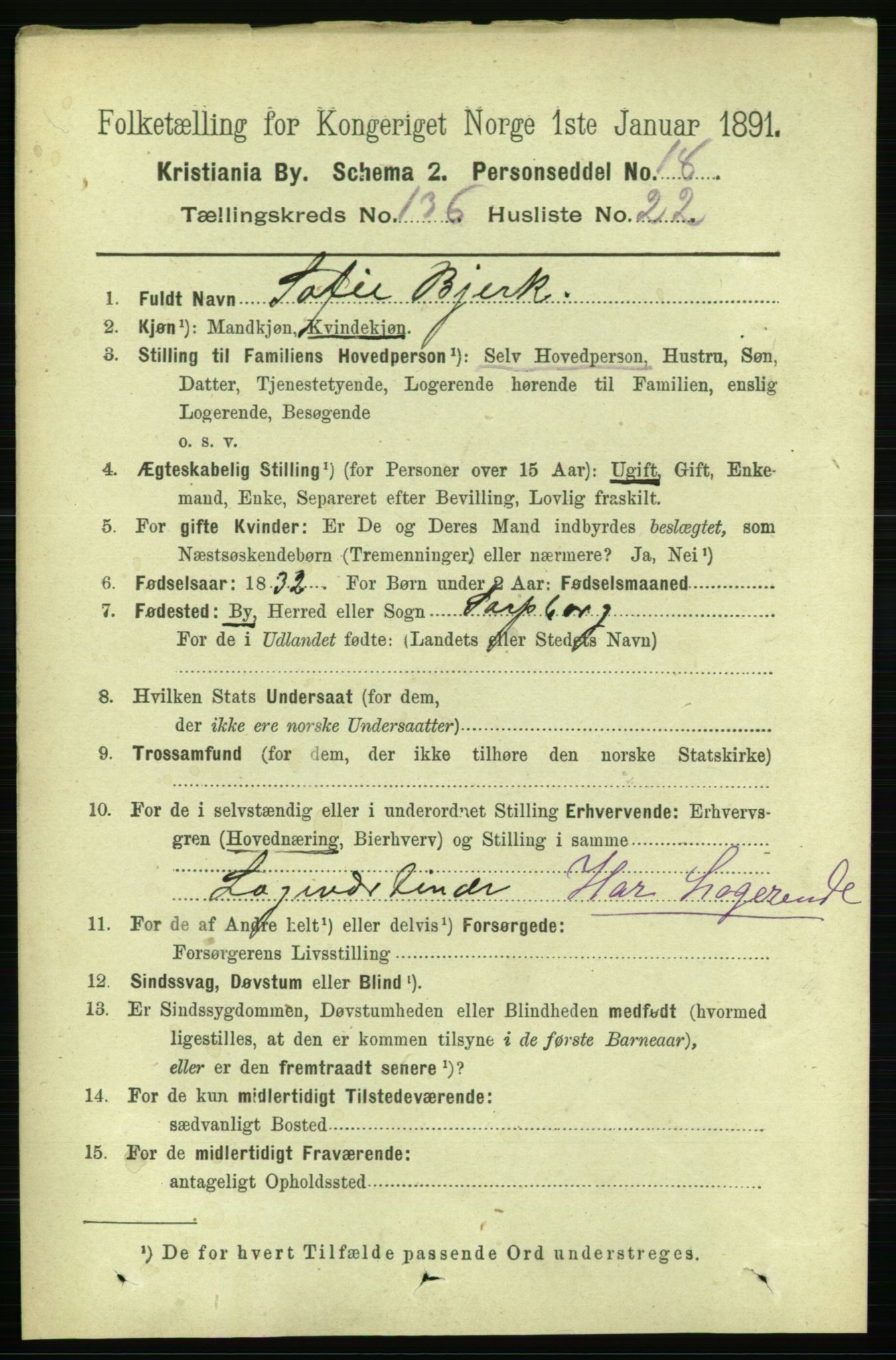 RA, 1891 census for 0301 Kristiania, 1891, p. 75839