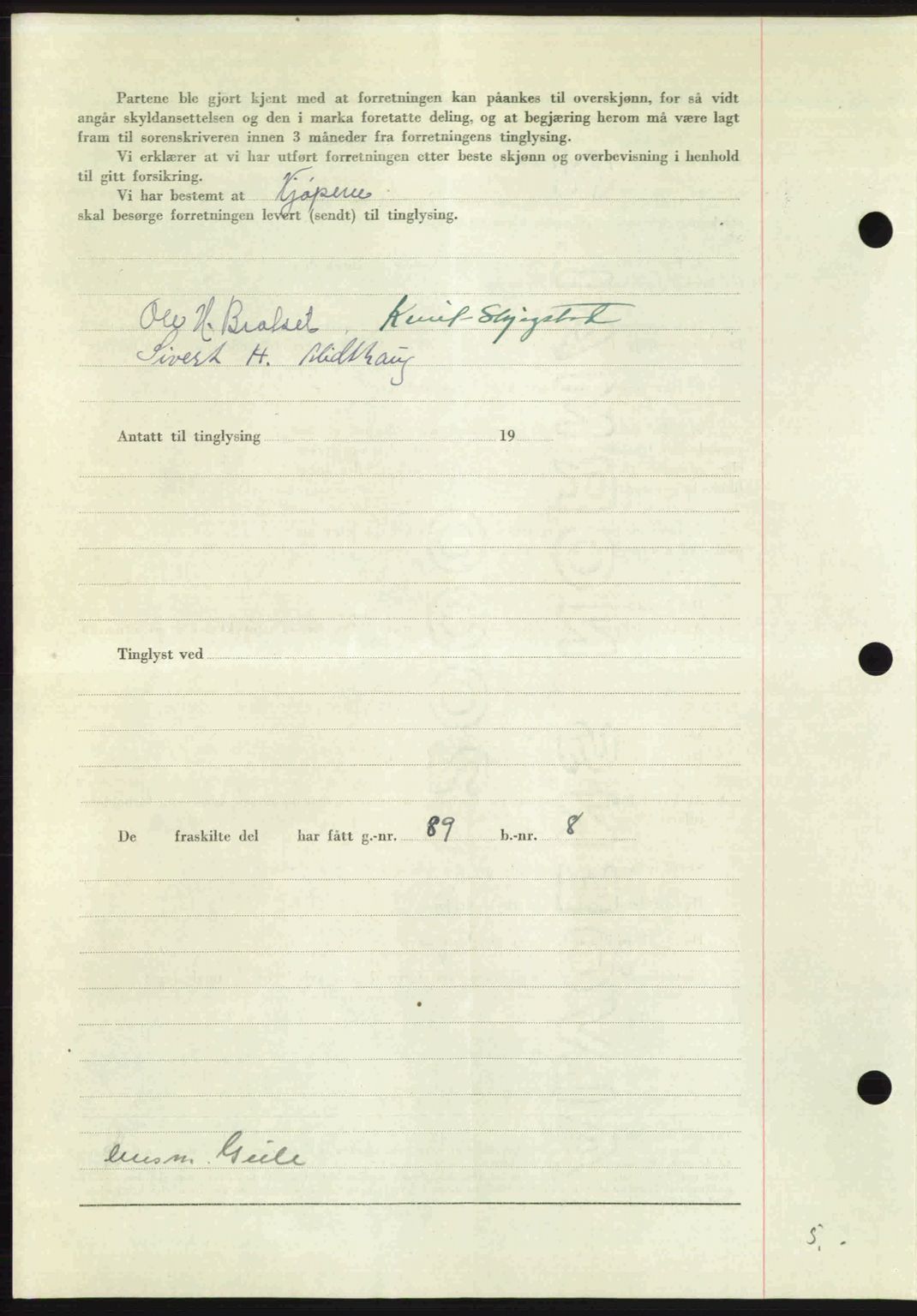 Romsdal sorenskriveri, AV/SAT-A-4149/1/2/2C: Mortgage book no. A23, 1947-1947, Diary no: : 1802/1947