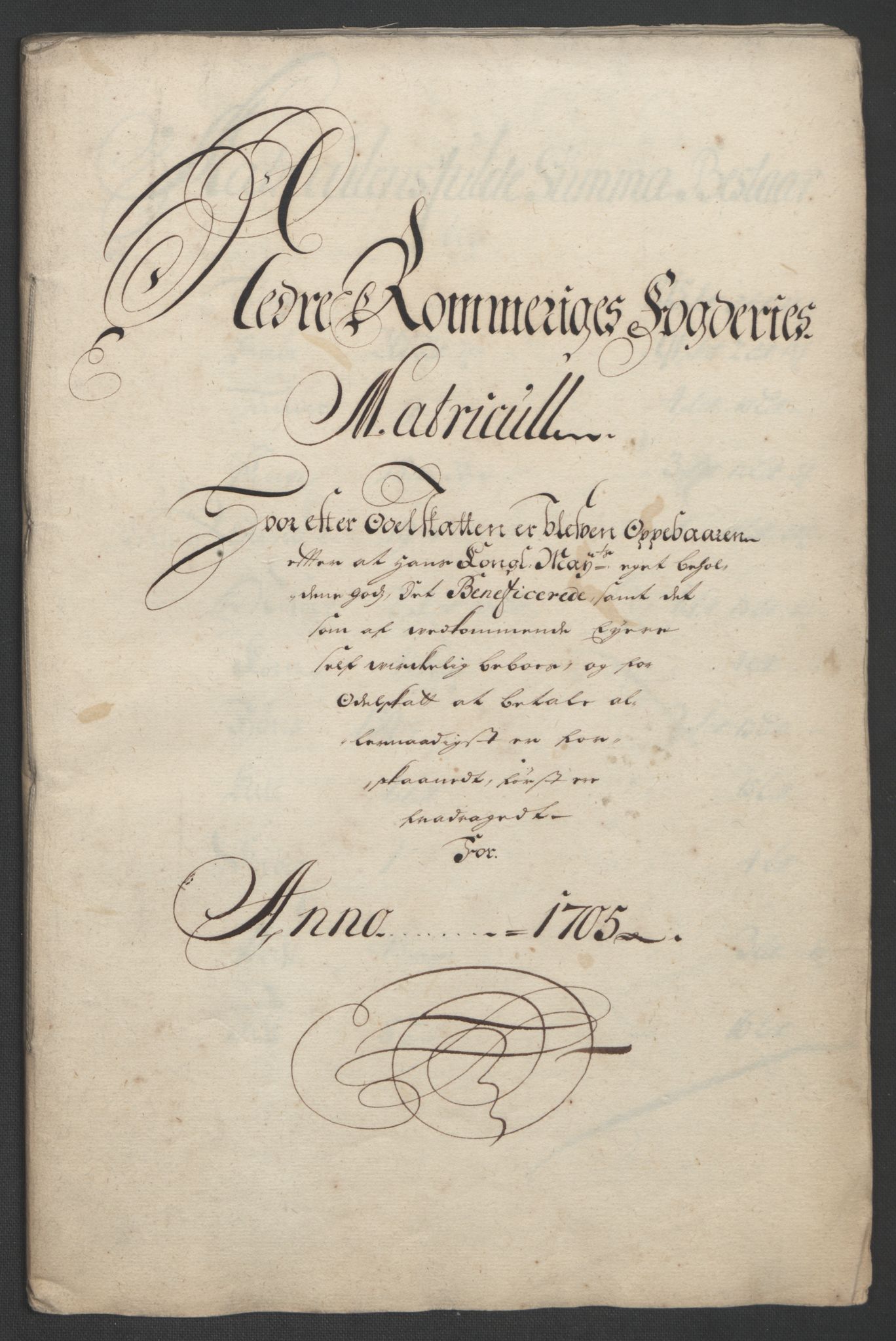 Rentekammeret inntil 1814, Reviderte regnskaper, Fogderegnskap, AV/RA-EA-4092/R11/L0589: Fogderegnskap Nedre Romerike, 1705, p. 96