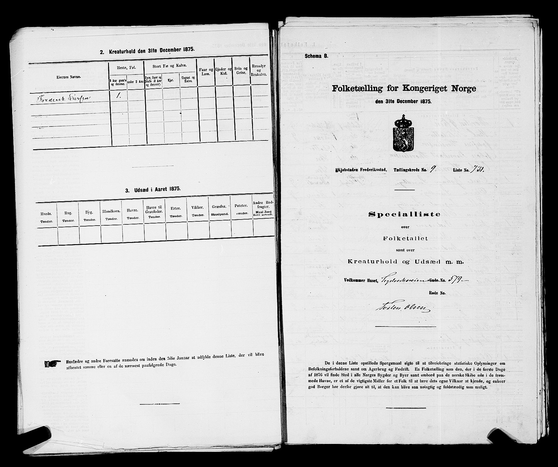 RA, 1875 census for 0103B Fredrikstad/Fredrikstad, 1875, p. 1669