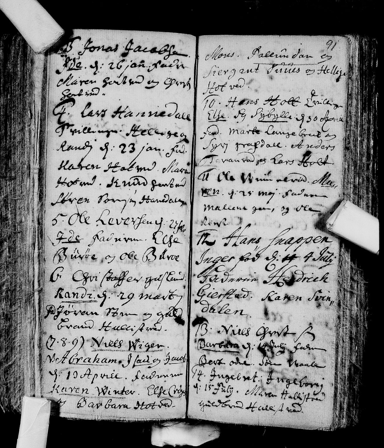 Andebu kirkebøker, SAKO/A-336/F/Fa/L0001: Parish register (official) no. 1 /1, 1623-1738, p. 91