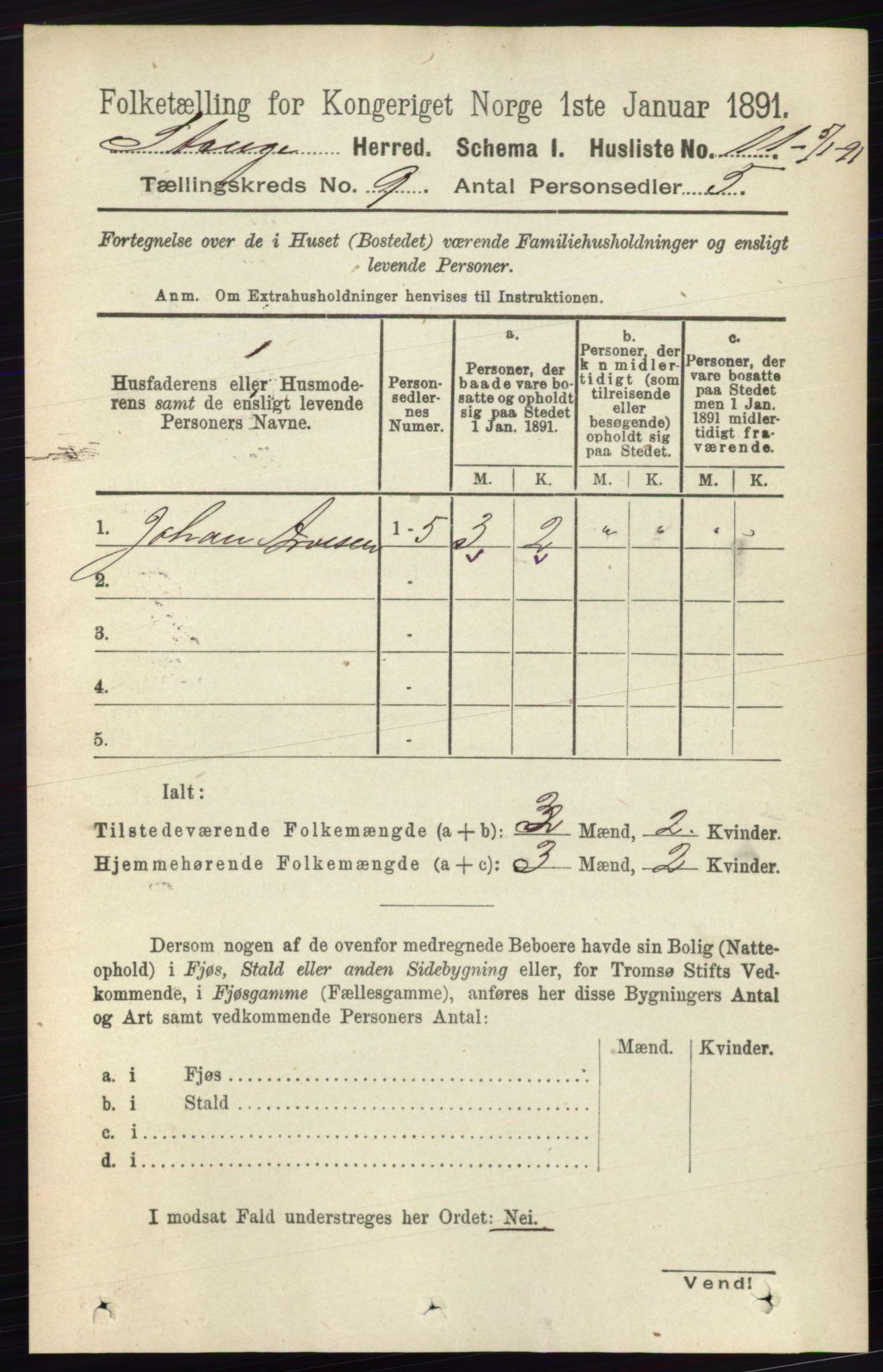 RA, 1891 census for 0417 Stange, 1891, p. 5942