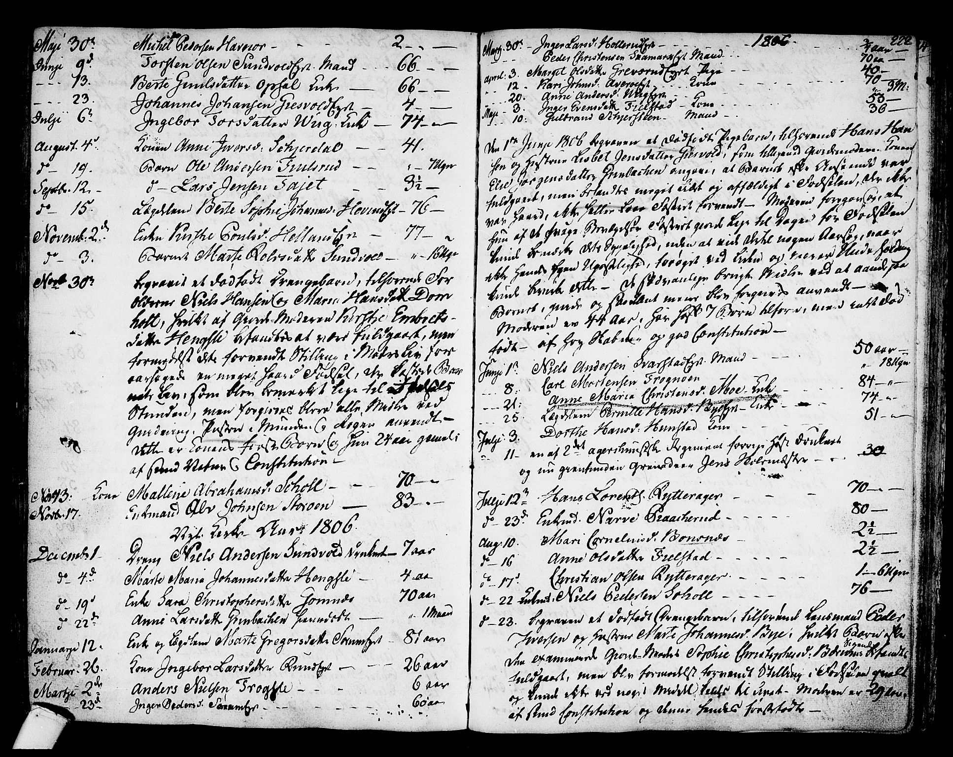Hole kirkebøker, SAKO/A-228/F/Fa/L0002: Parish register (official) no. I 2, 1766-1814, p. 222