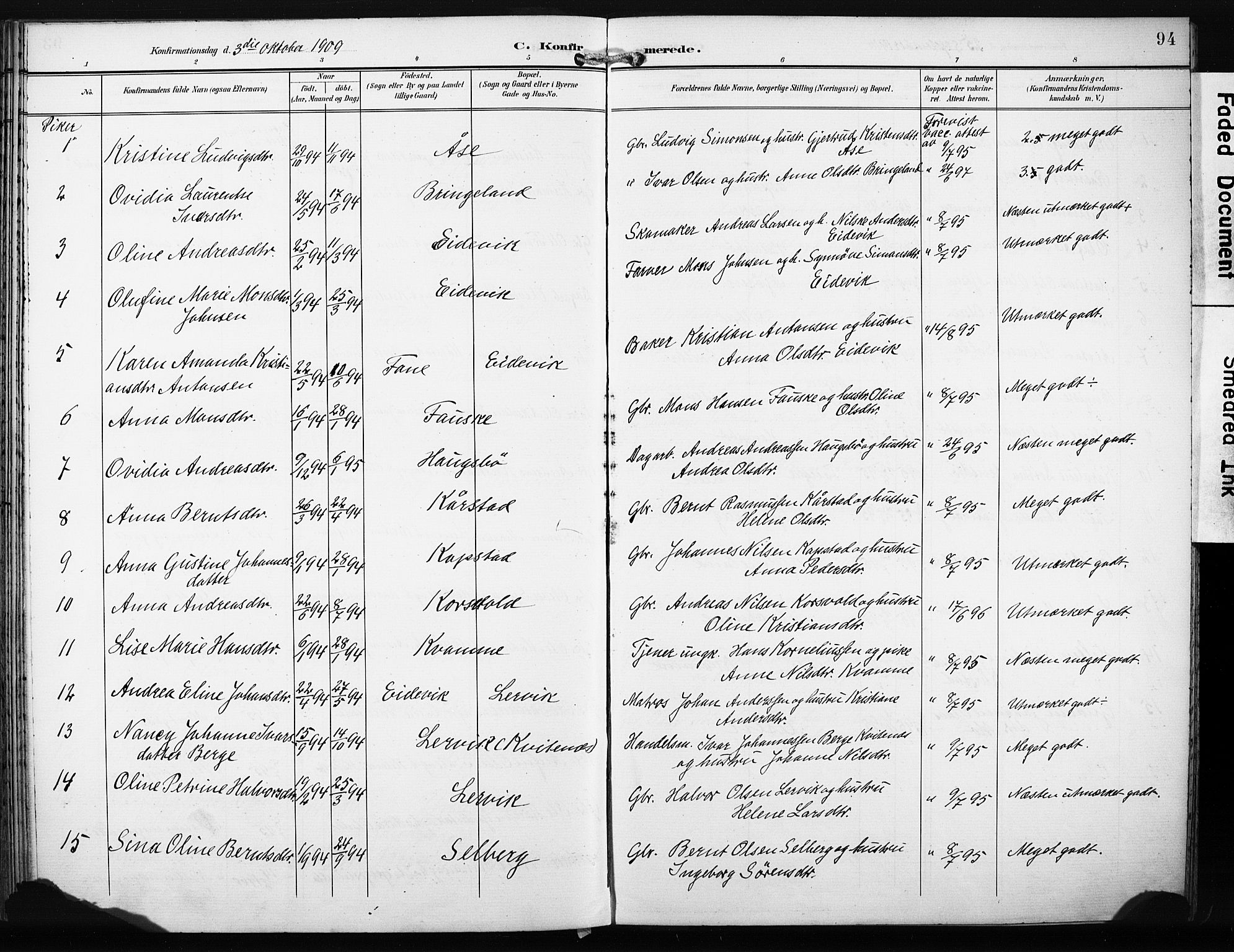 Gaular sokneprestembete, SAB/A-80001/H/Haa: Parish register (official) no. C 2, 1898-1910, p. 94