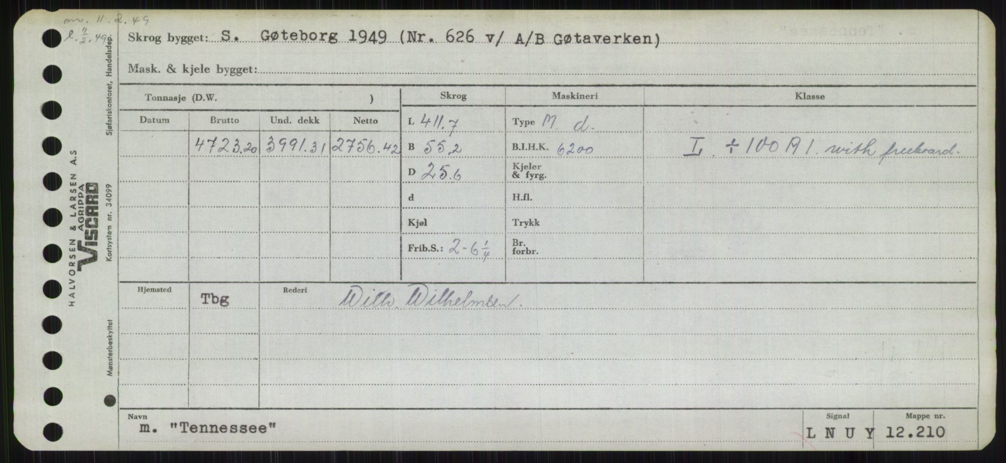 Sjøfartsdirektoratet med forløpere, Skipsmålingen, AV/RA-S-1627/H/Hb/L0005: Fartøy, T-Å, p. 79