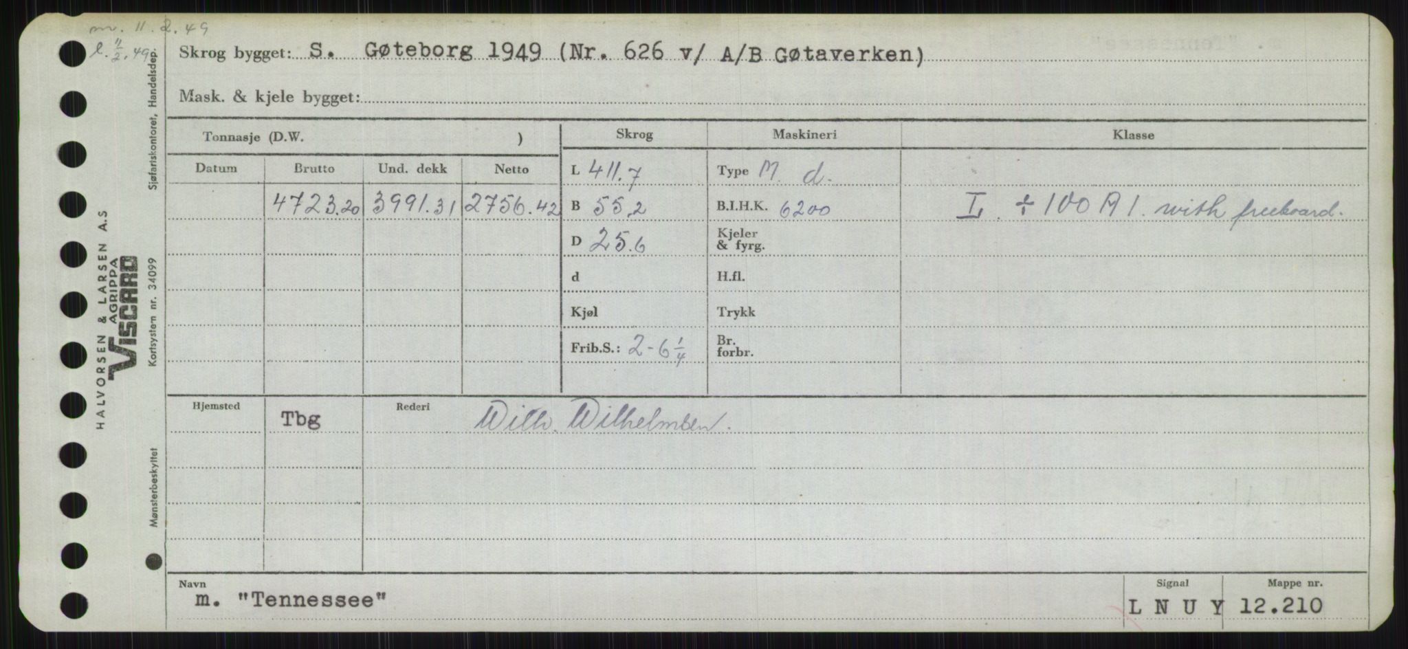 Sjøfartsdirektoratet med forløpere, Skipsmålingen, RA/S-1627/H/Hb/L0005: Fartøy, T-Å, p. 79