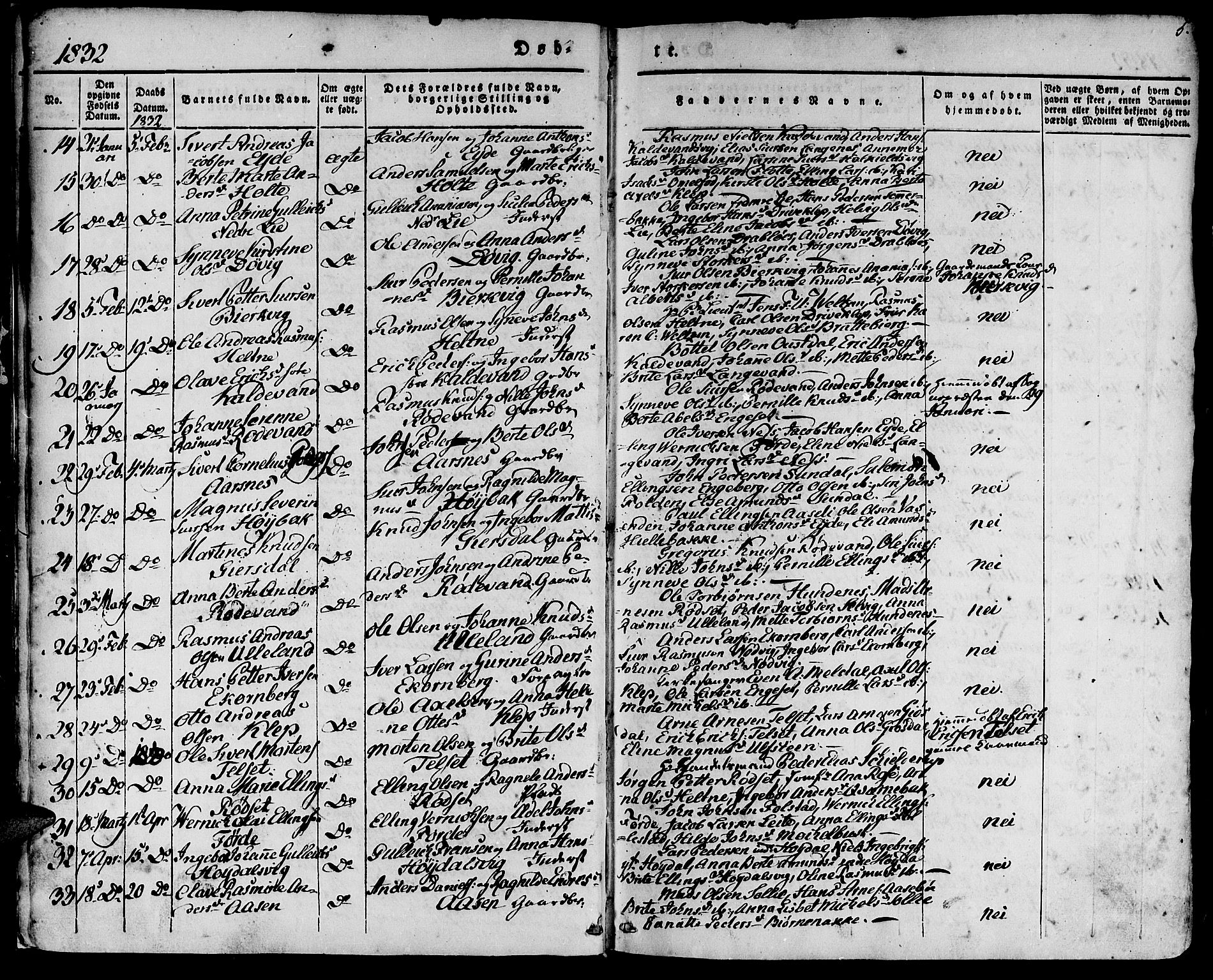 Ministerialprotokoller, klokkerbøker og fødselsregistre - Møre og Romsdal, AV/SAT-A-1454/511/L0139: Parish register (official) no. 511A06, 1831-1850, p. 5