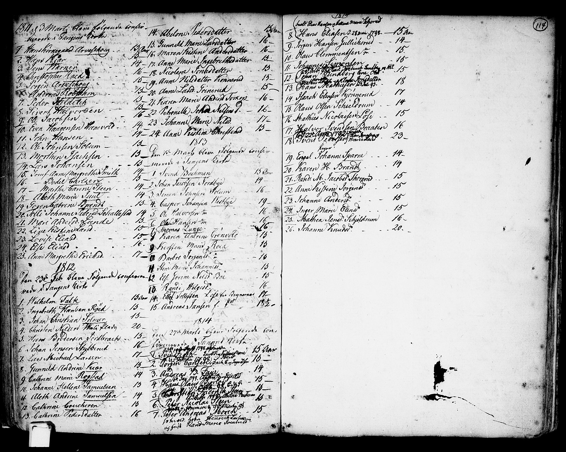 Strømsø kirkebøker, SAKO/A-246/F/Fb/L0002: Parish register (official) no. II 2, 1739-1814, p. 114