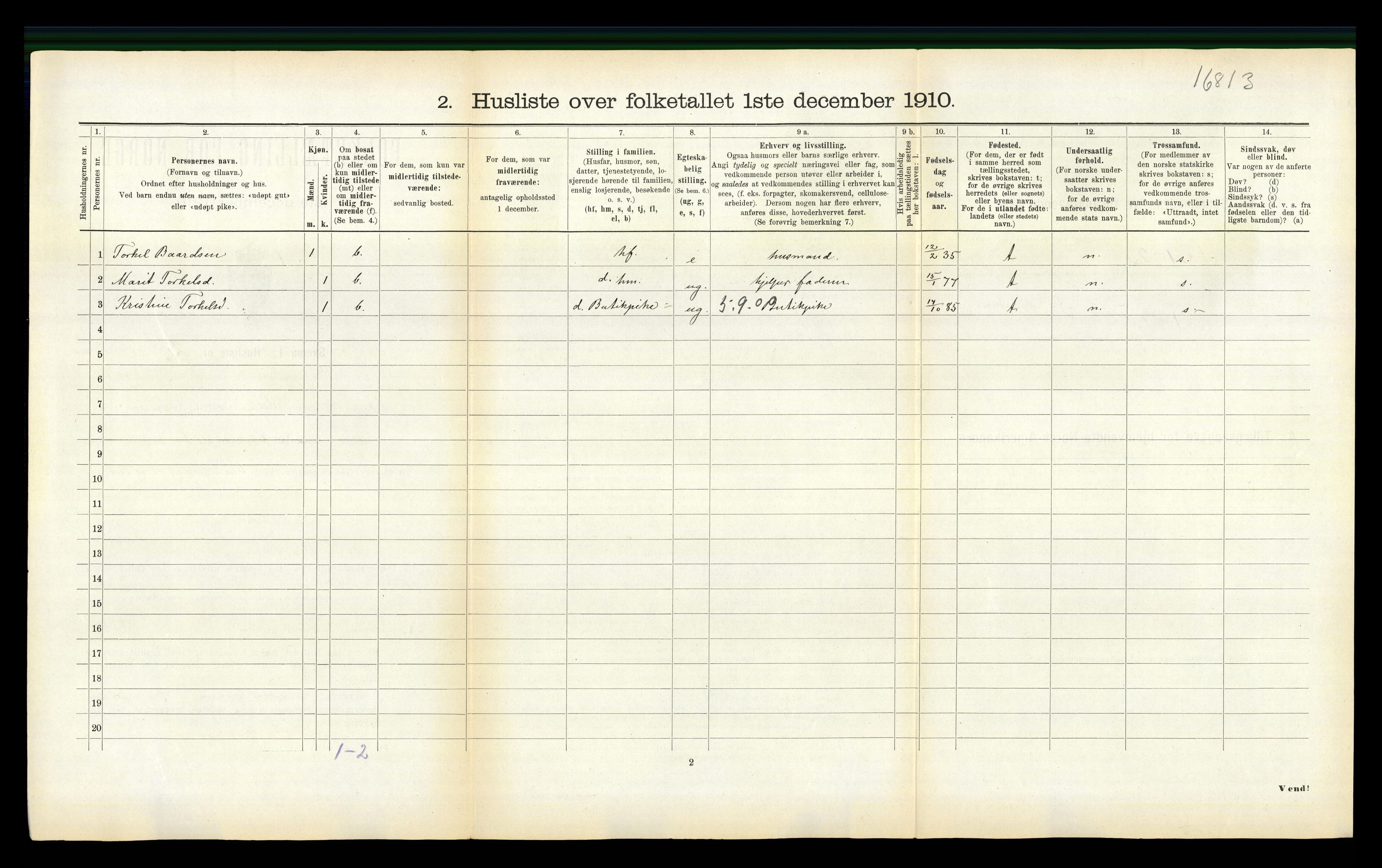 RA, 1910 census for Selbu, 1910, p. 527