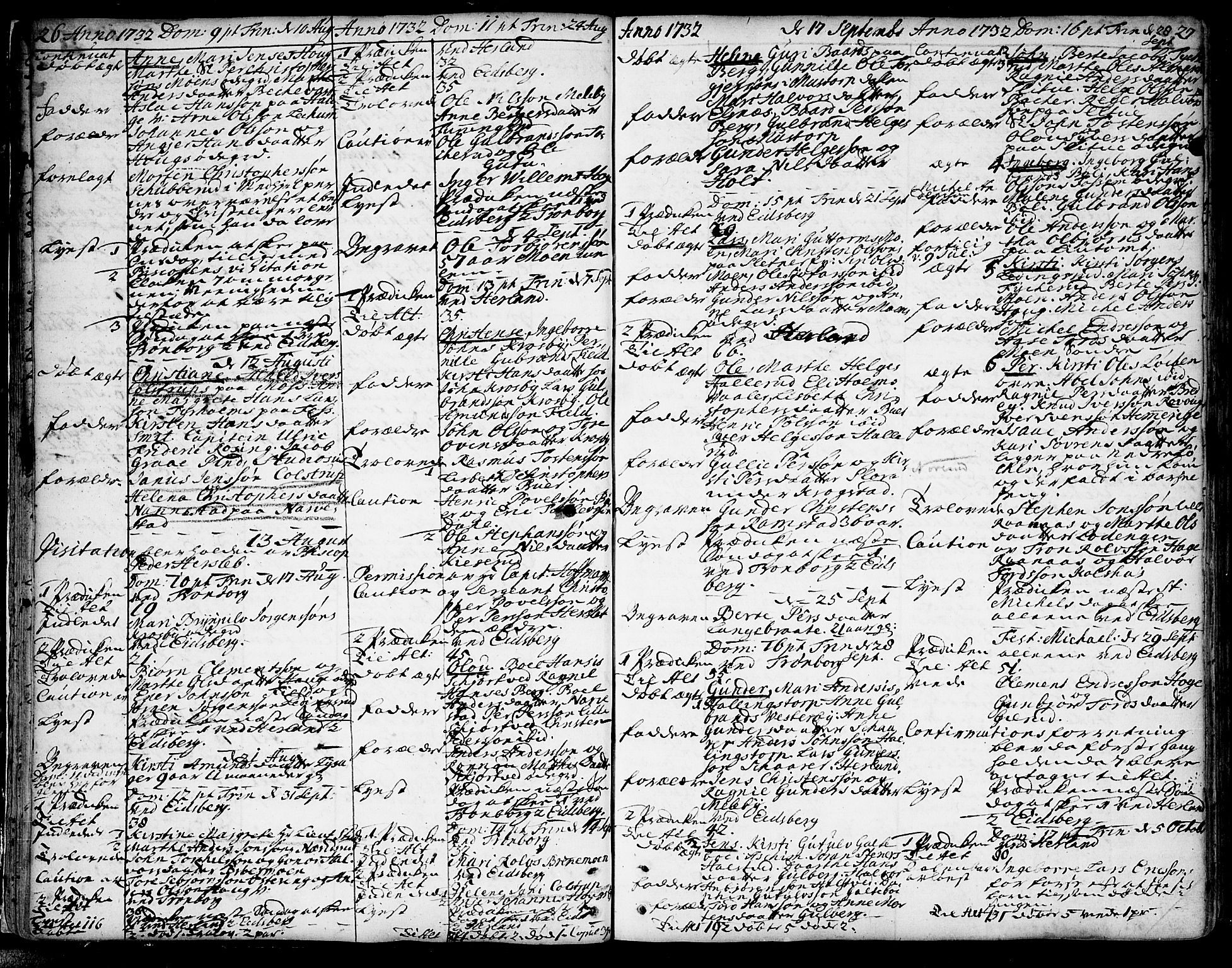 Eidsberg prestekontor Kirkebøker, AV/SAO-A-10905/F/Fa/L0002: Parish register (official) no. I 2, 1731-1741, p. 26-27