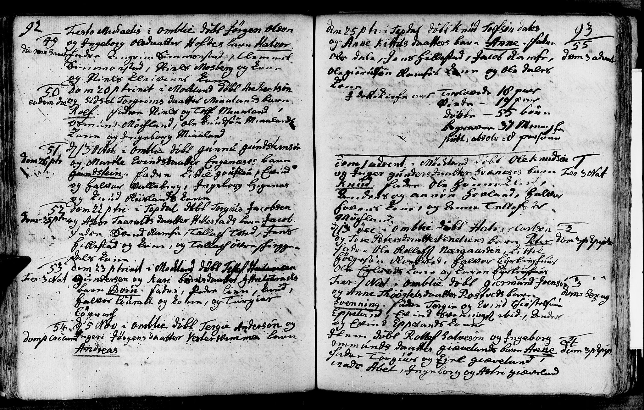 Åmli sokneprestkontor, AV/SAK-1111-0050/F/Fa/Fac/L0003: Parish register (official) no. A 3, 1756-1775, p. 92-93