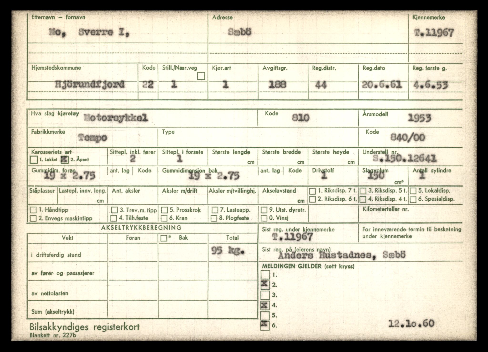 Møre og Romsdal vegkontor - Ålesund trafikkstasjon, AV/SAT-A-4099/F/Fe/L0031: Registreringskort for kjøretøy T 11800 - T 11996, 1927-1998, p. 2829