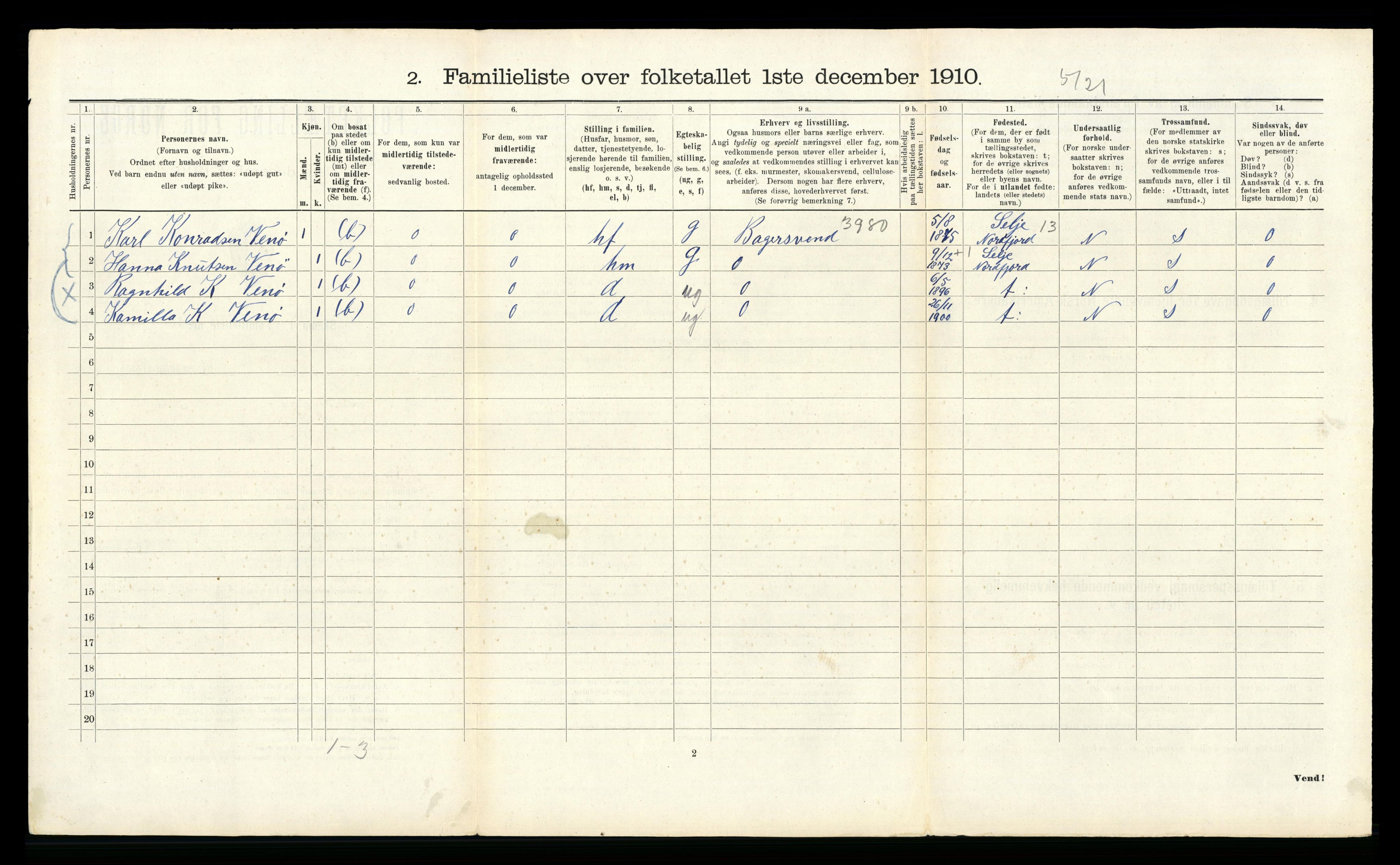 RA, 1910 census for Bergen, 1910, p. 31206