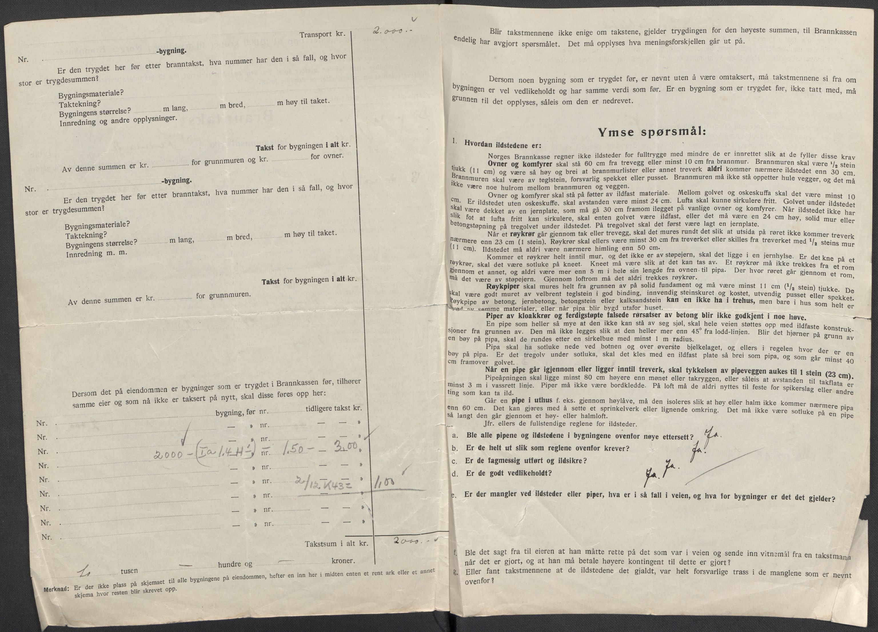 Norges Brannkasse, RA/S-1549/E/Eu/L0019: Branntakster for Vardø by, 1889-1955, p. 443