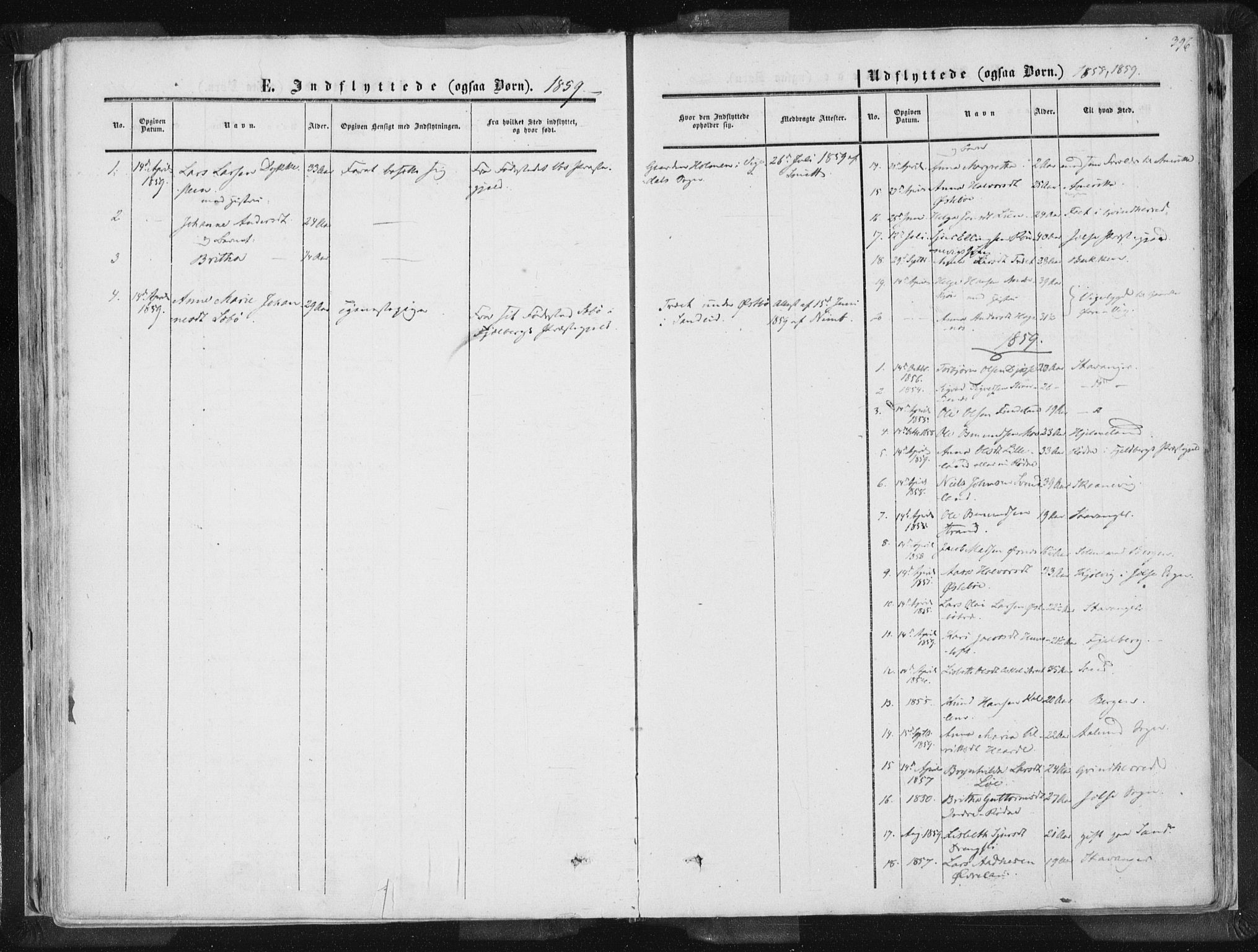 Vikedal sokneprestkontor, AV/SAST-A-101840/01/IV: Parish register (official) no. A 6.2, 1851-1867, p. 396